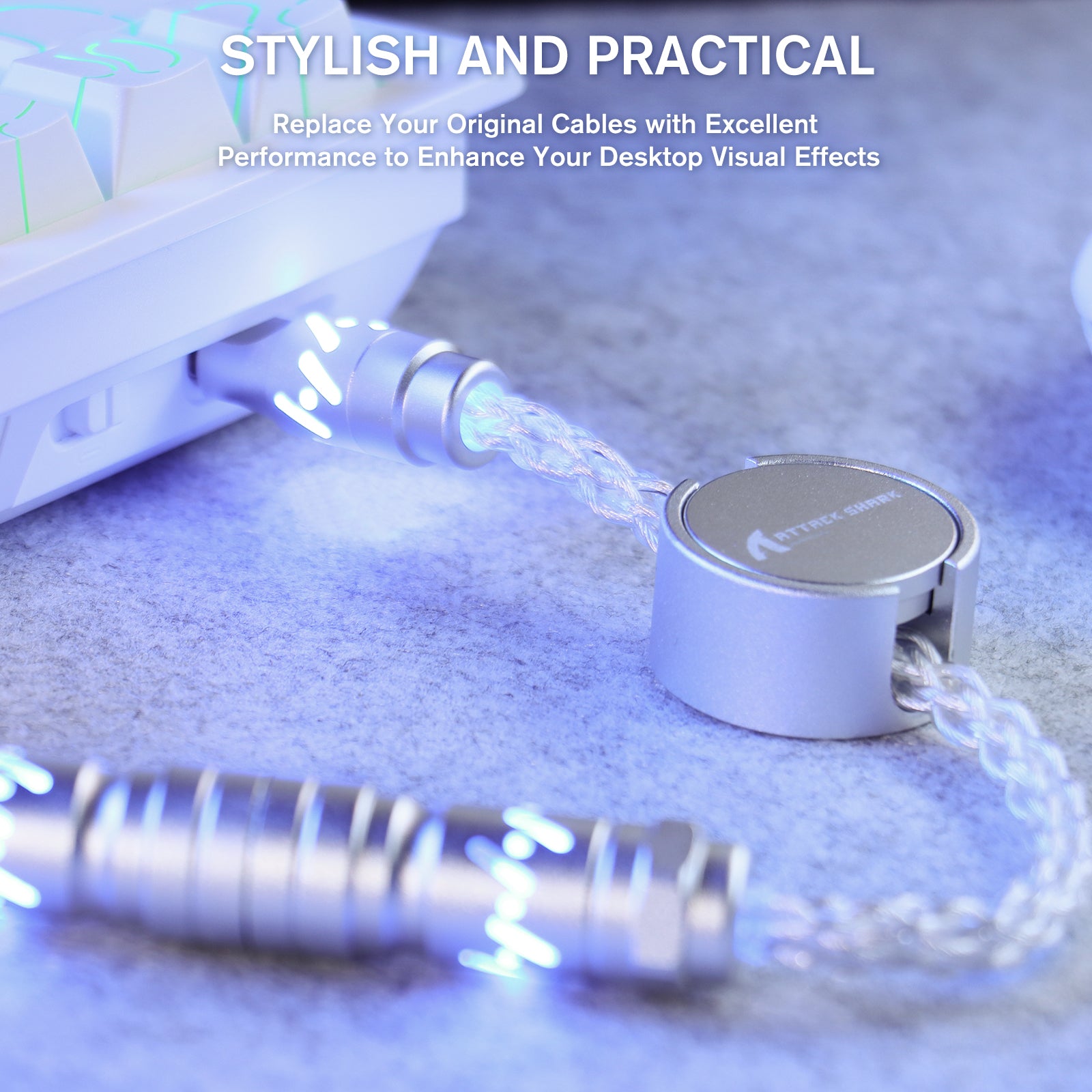 ATTACK SHARK C07 Aangepaste Aviator Kabel voor 8KHz Magnetisch Toetsenbord