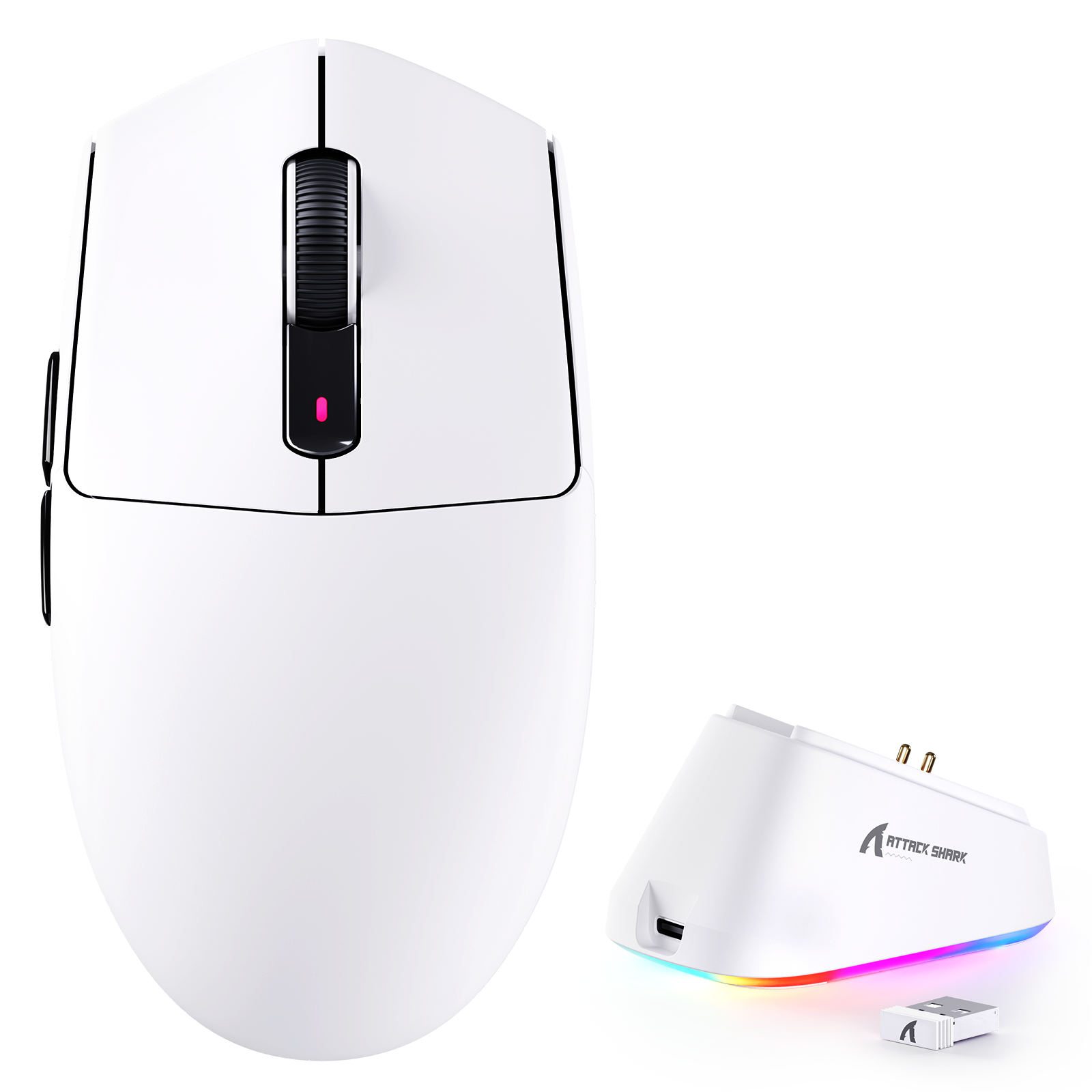 ATTACK SHARK G3 PRO Draadloze gamingmuis met drie modi en oplaadstation 25000 DPI Ultra lichtgewicht