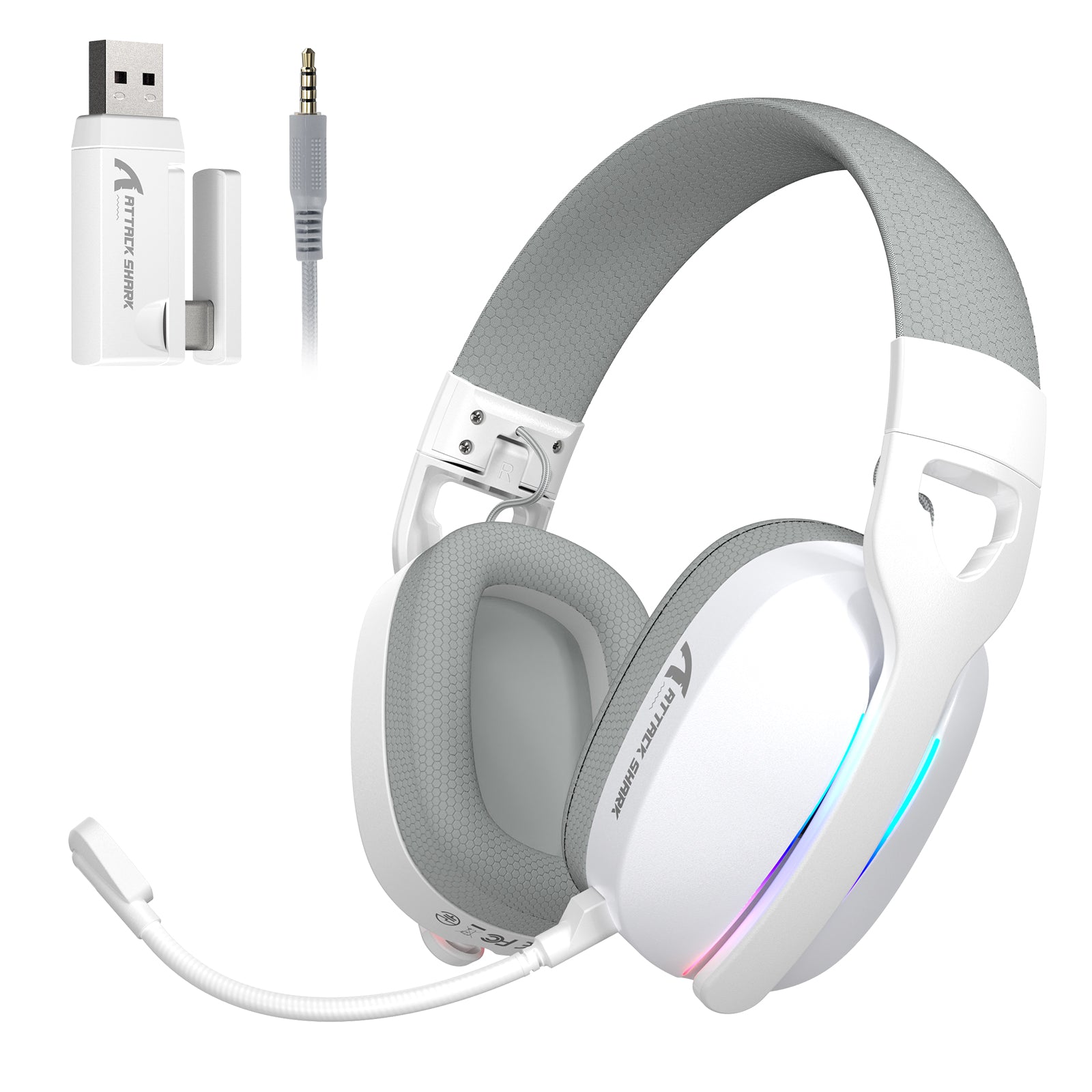 ATTACK SHARK L90 Opvouwbare RGB Ultra-Lichte Tri-Modus Gaming Headset
