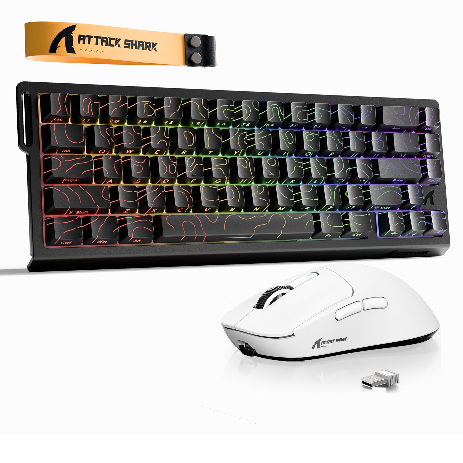 ATTACK SHARK X68HE Rapid Trigger Toetsenbord + X3 Draadloze Gaming Muis Bundel