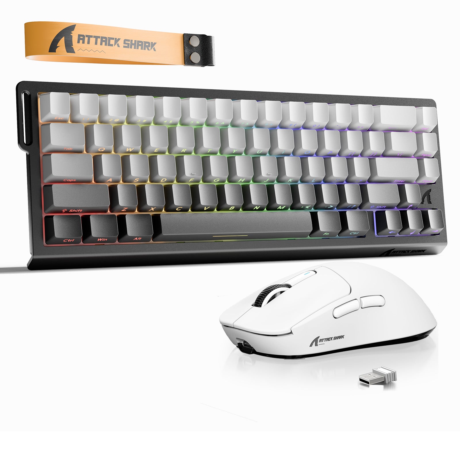 ATTACK SHARK X68HE Rapid Trigger Toetsenbord + X3 Draadloze Gaming Muis Bundel
