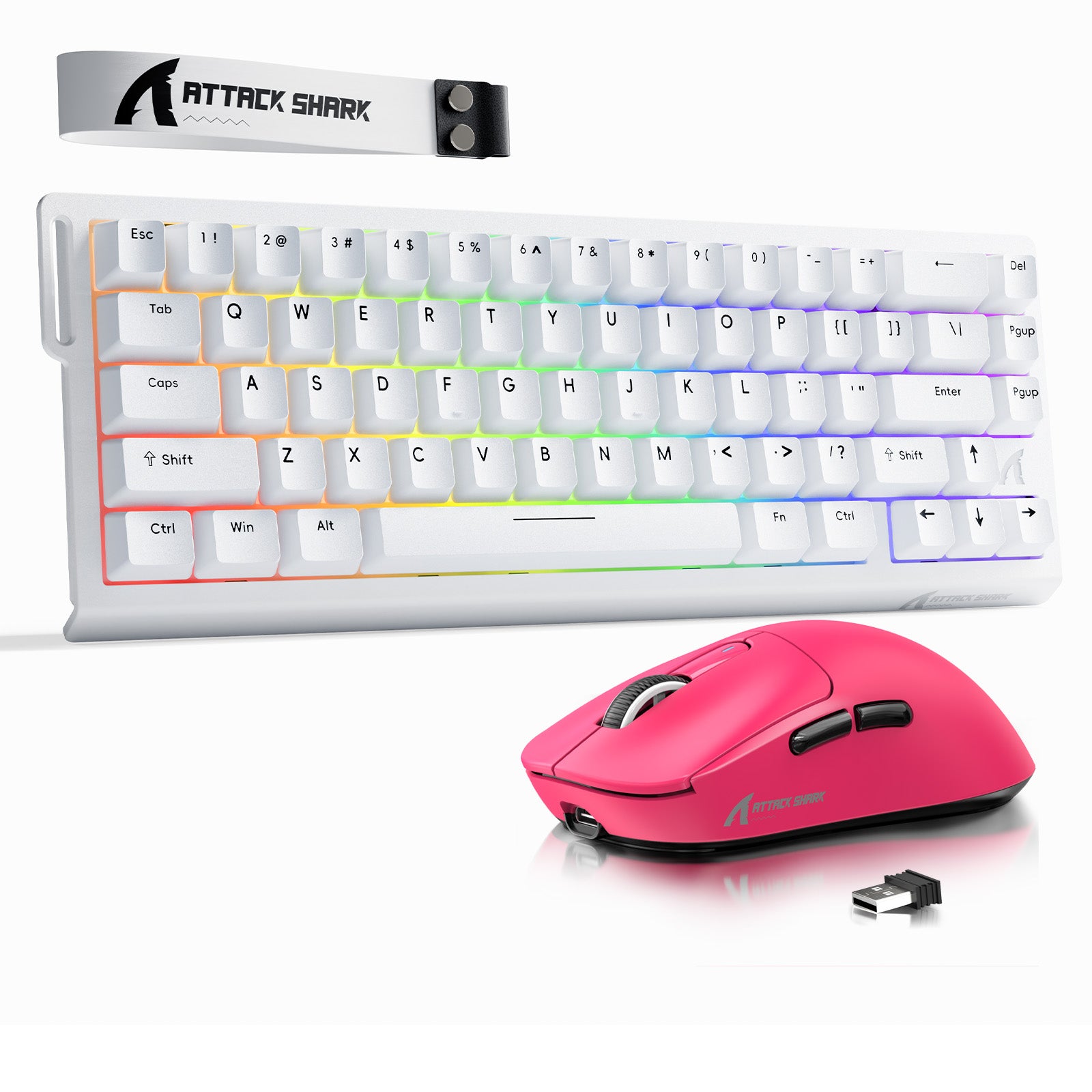 ATTACK SHARK X68HE Rapid Trigger Toetsenbord + X3 Draadloze Gaming Muis Bundel