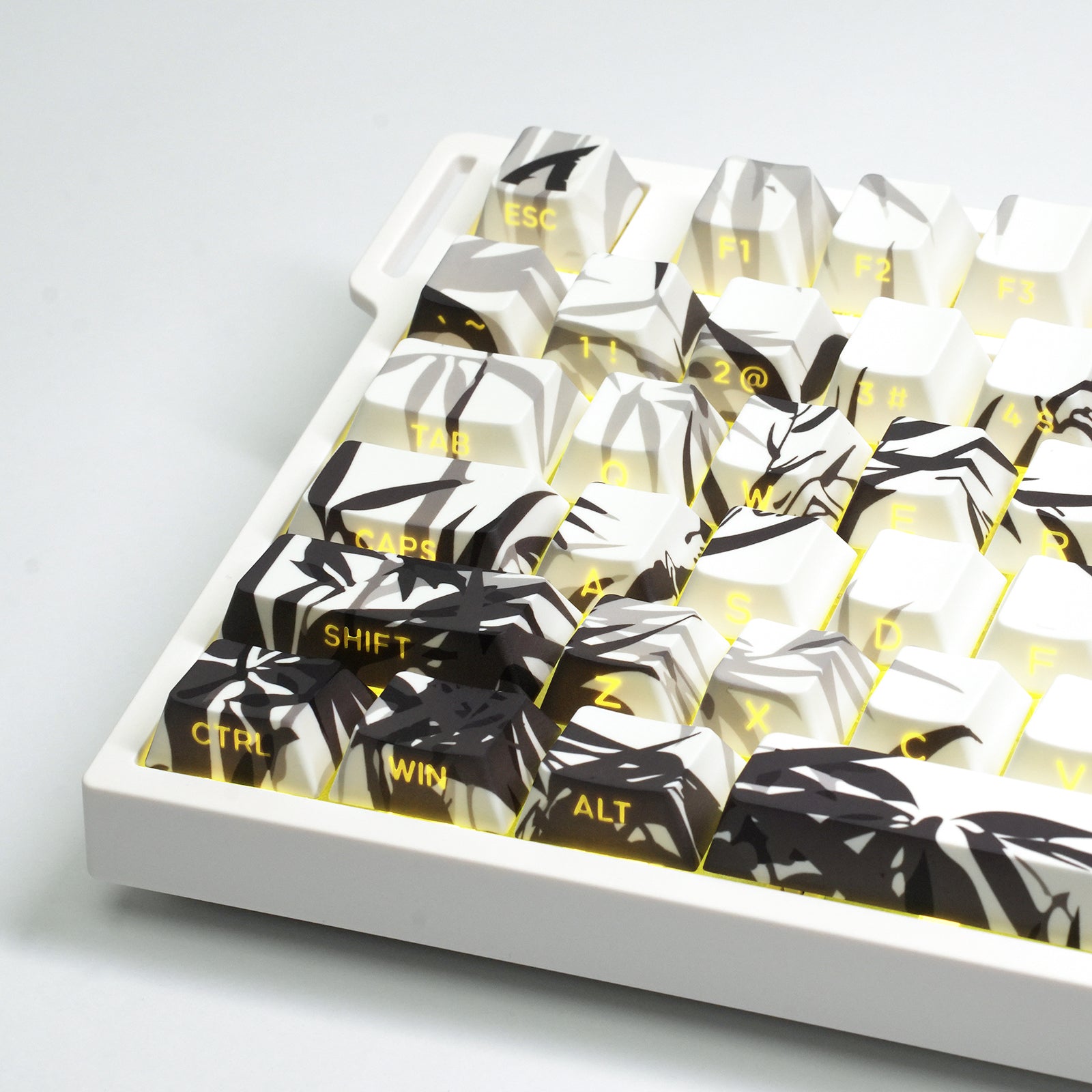 ATTACK SHARK SK02 129 toetsen PBT-keycaps met opdruk aan de zijkant, ANSI/ISO, Dolende Ridder