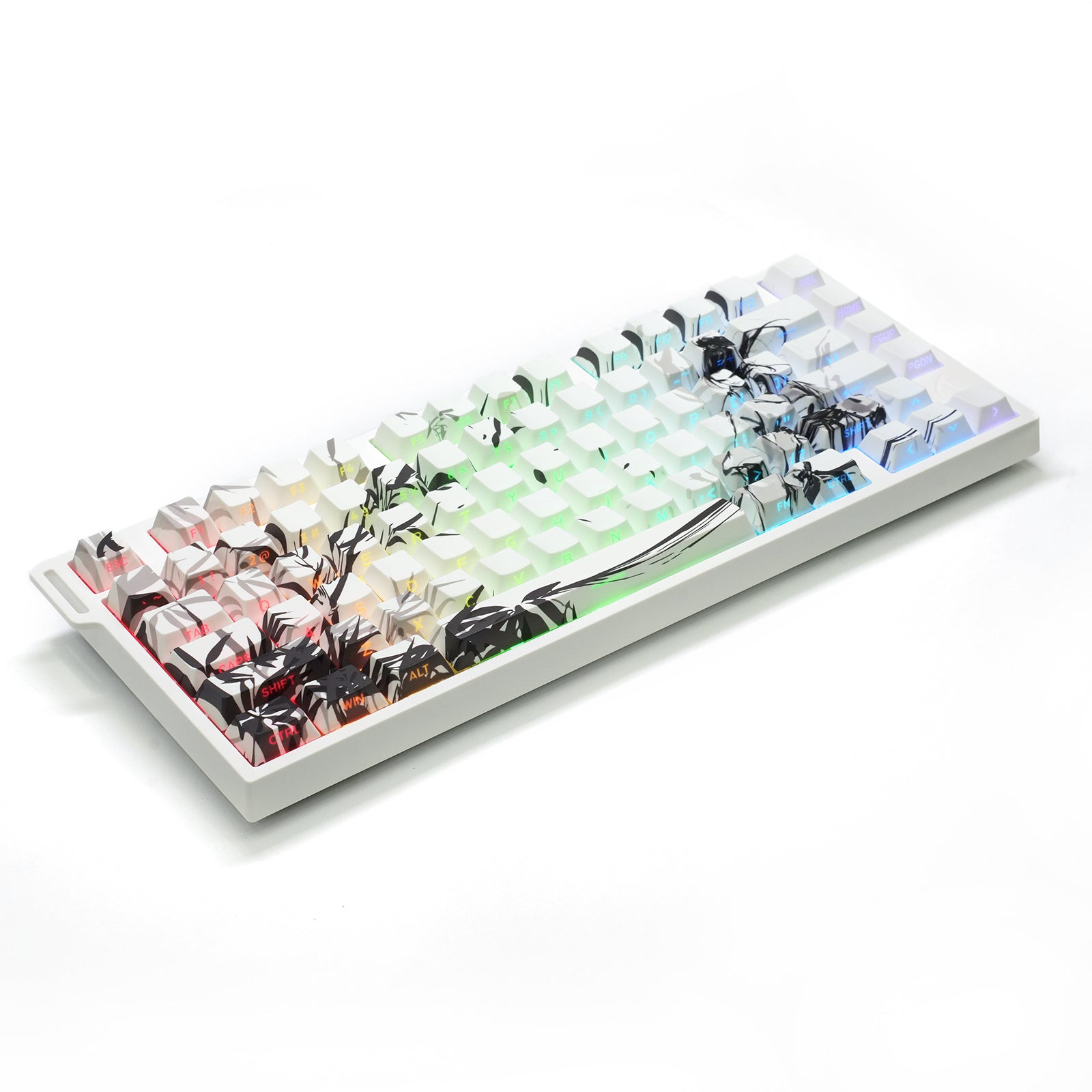 ATTACK SHARK SK02 129 toetsen PBT-keycaps met opdruk aan de zijkant, ANSI/ISO, Dolende Ridder