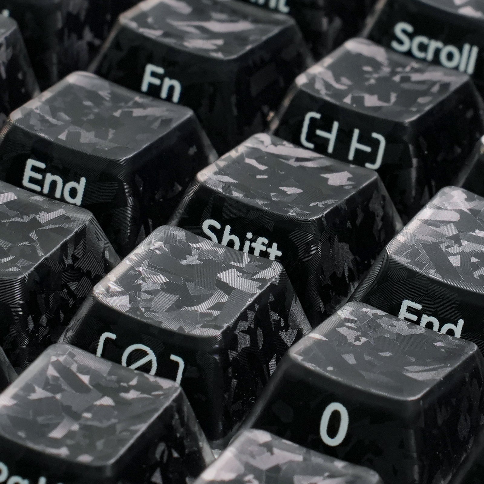 ATTACK SHARK SK04 119 toetsen, gesmede koolstofvezel-kristallen keycaps, ANSI/ISO