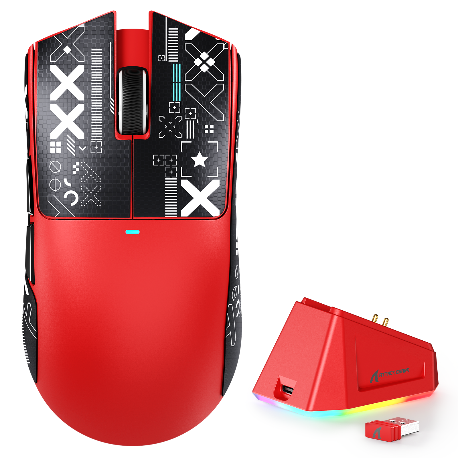 ATTACK SHARK X11 Draadloze Gaming Muis met Oplaaddock