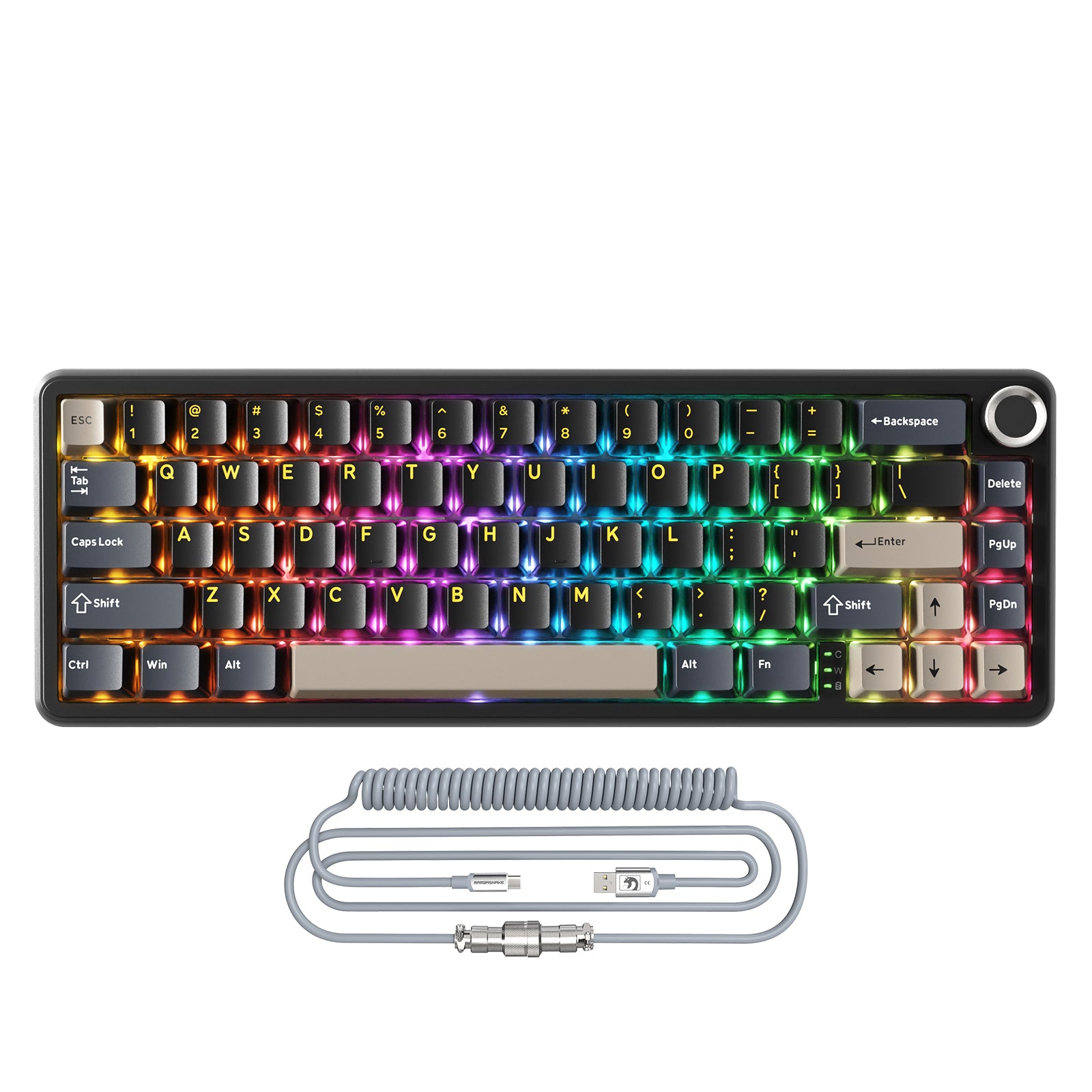ATTACK SHARK X66 Draadloos Mechanisch Toetsenbord met 8K Opgerolde Kabel
