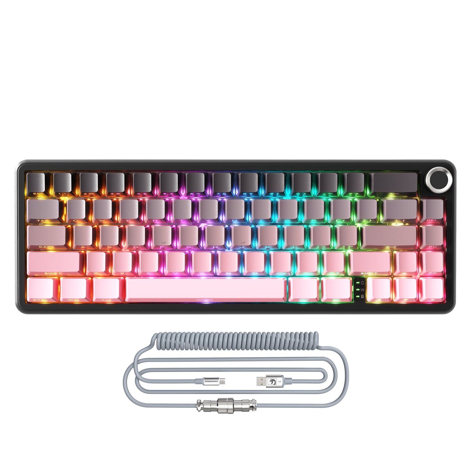 ATTACK SHARK X66 Draadloos Mechanisch Toetsenbord met 8K Opgerolde Kabel