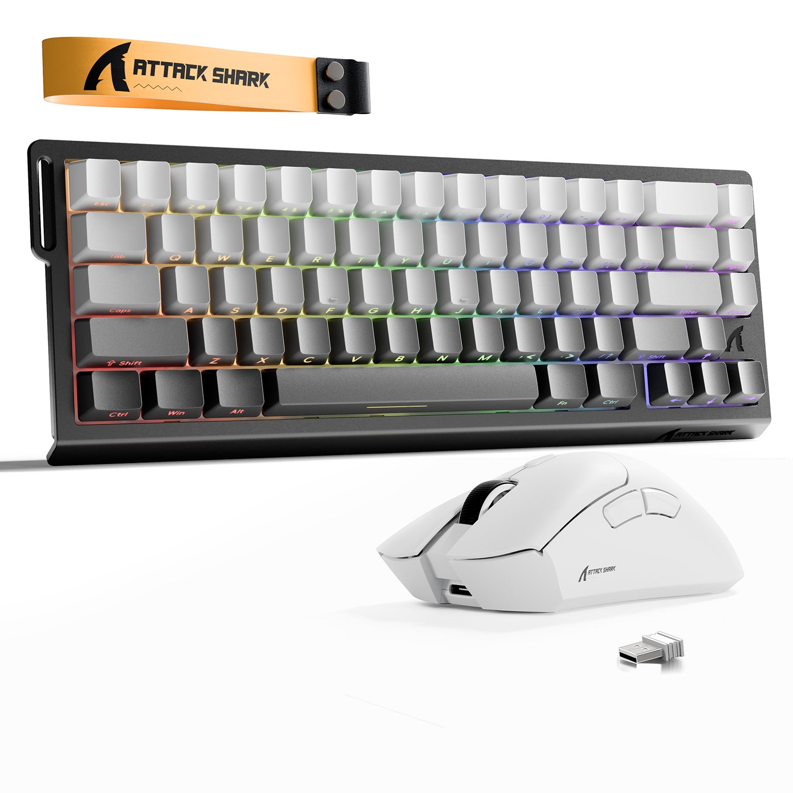 ATTACK SHARK X68HE Rapid Trigger Toetsenbord + R1 Draadloze Gaming Muis Bundel