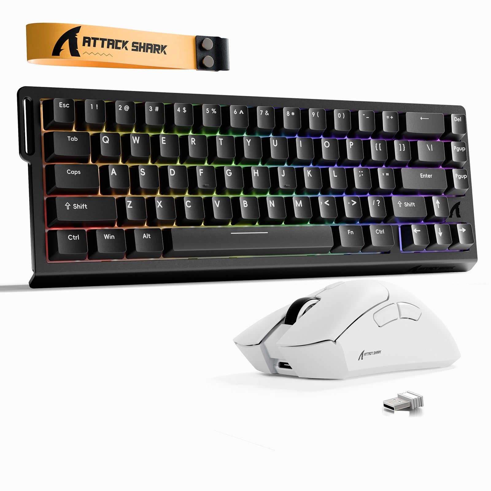 ATTACK SHARK X68HE Rapid Trigger Toetsenbord + R1 Draadloze Gaming Muis Bundel