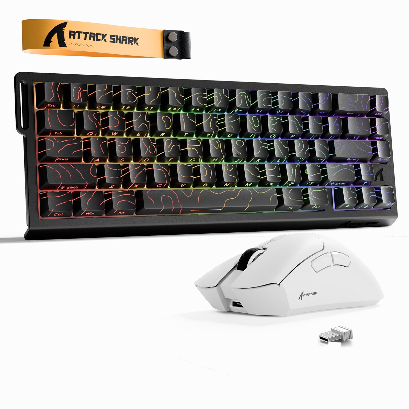 ATTACK SHARK X68HE Rapid Trigger Toetsenbord + R1 Draadloze Gaming Muis Bundel