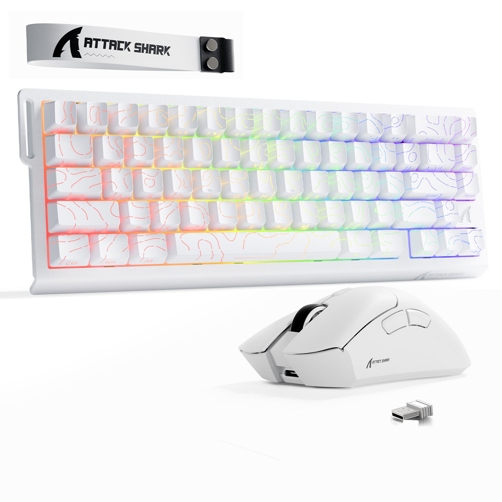 ATTACK SHARK X68HE Rapid Trigger Toetsenbord + R1 Draadloze Gaming Muis Bundel