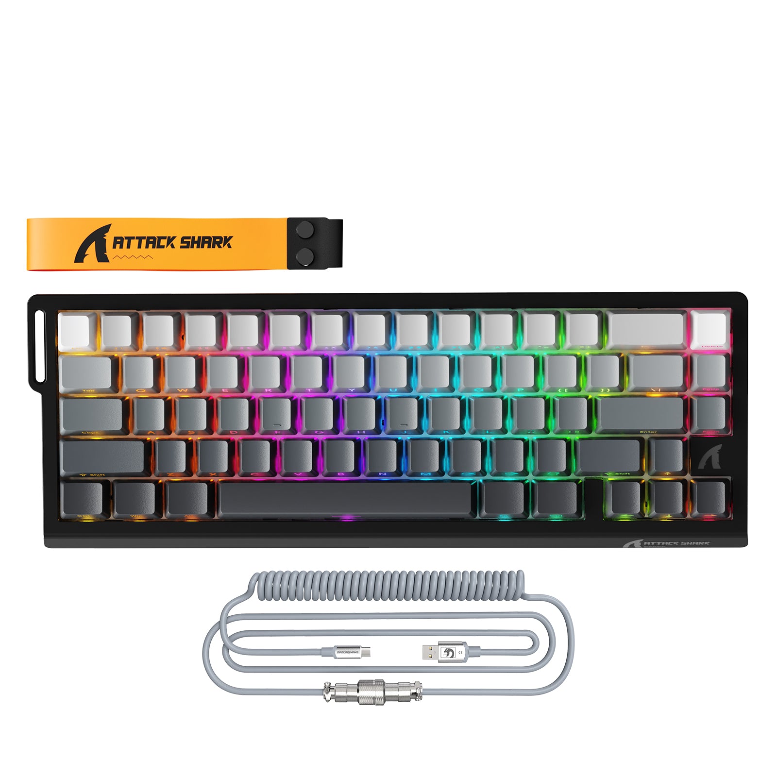 ATTACK SHARK X68PRO HE Draadloos Snelle Trigger Toetsenbord Met Opgerolde Kabel