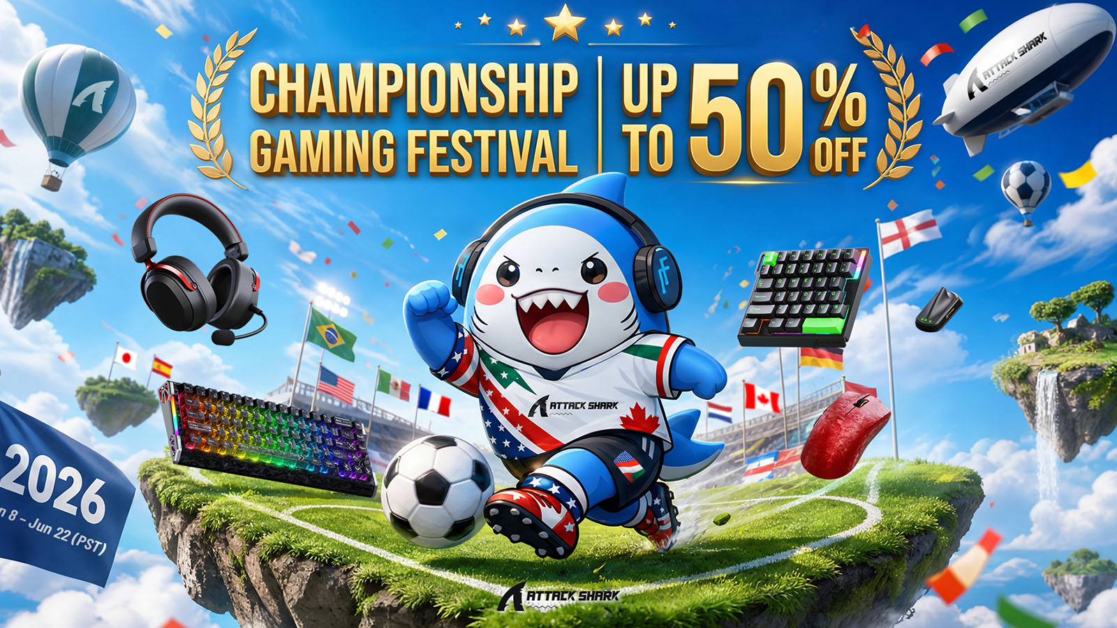 Championship Gaming Festival: Vier het Wereldbekerseizoen met ATTACK SHARK