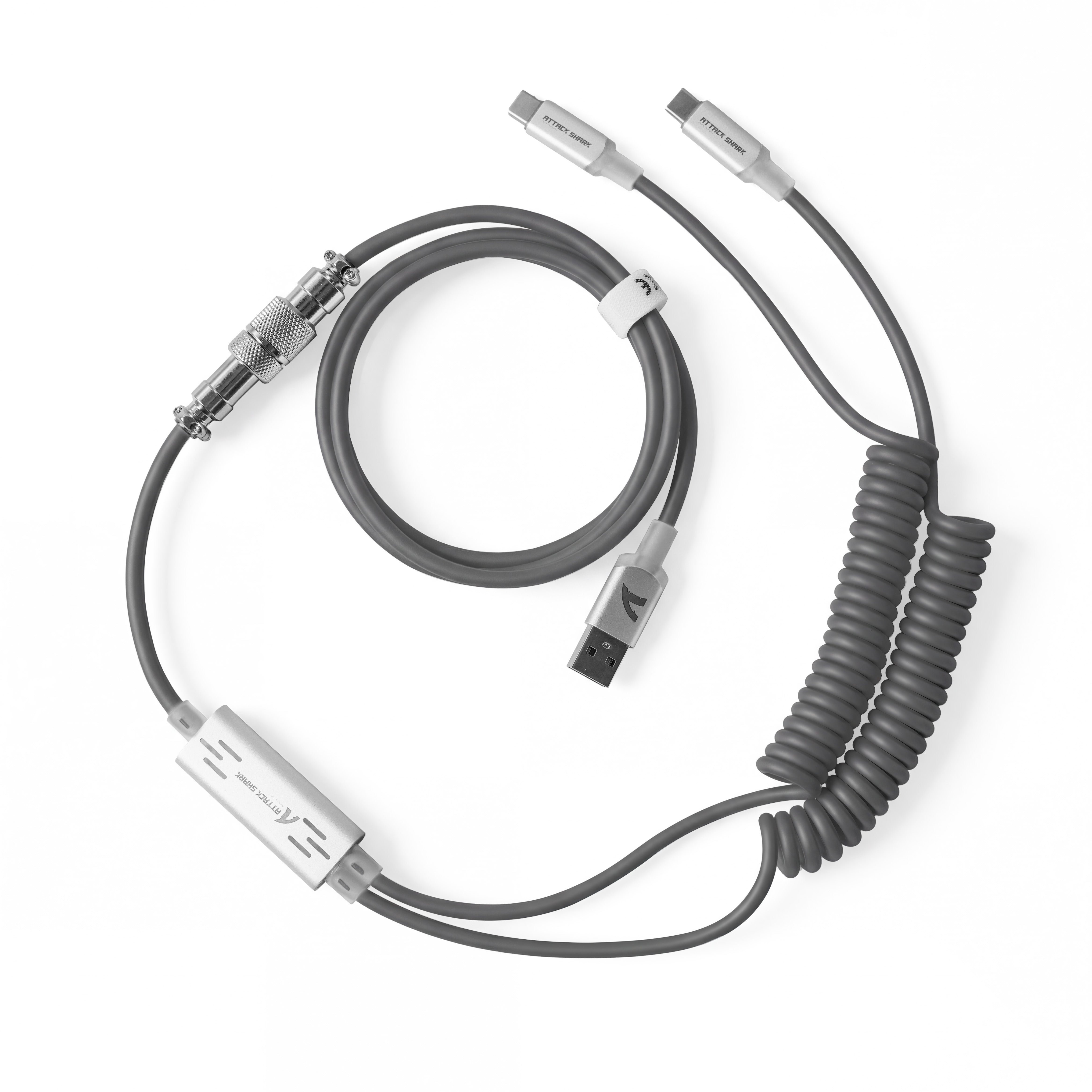 ATTACK SHARK C08 2-in-1 aangepaste luchtvaartkabel voor 8kHz magnetische toetsenborden