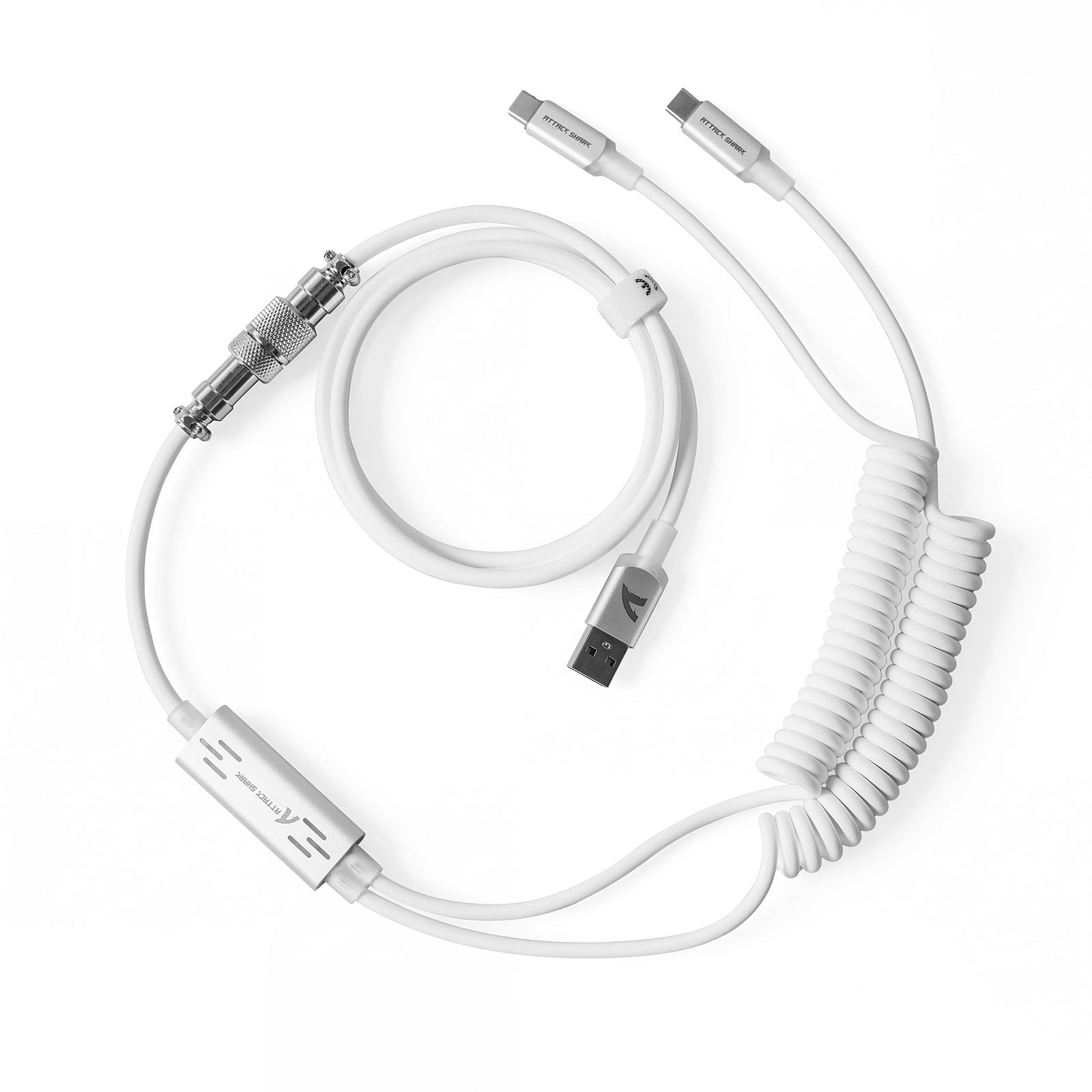 ATTACK SHARK C08 2-in-1 aangepaste luchtvaartkabel voor 8kHz magnetische toetsenborden