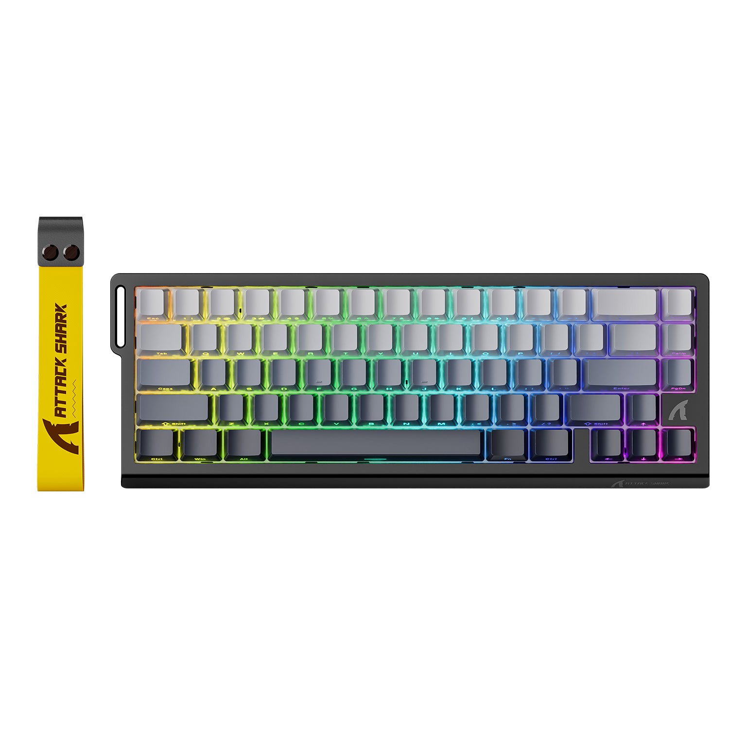 Attack Shark X68 HE keyboard with RGB and detachable wrist strap