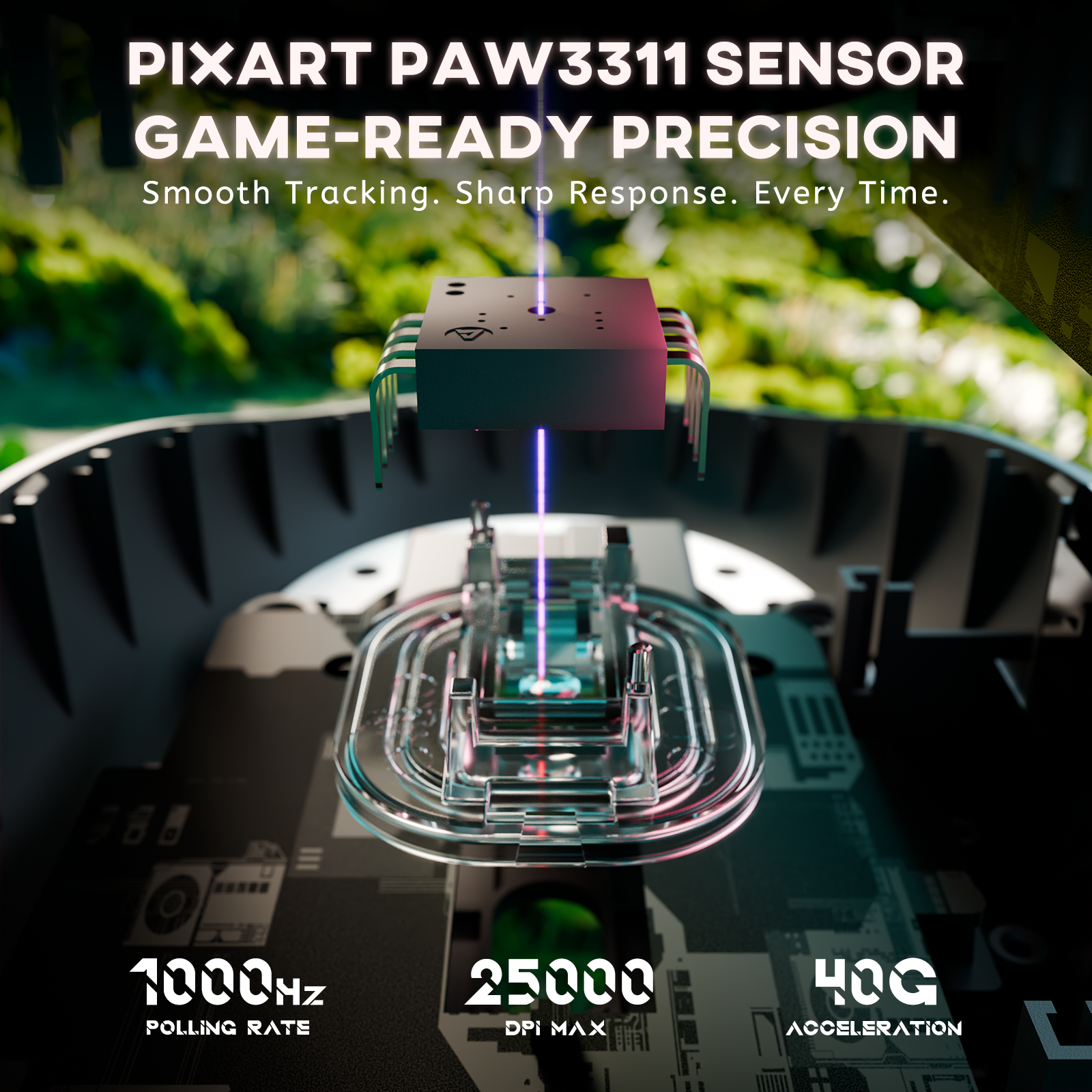 ATTACK SHARK G3 Tri-mode Wireless Gaming Mouse 25000 DPI Ultra Lightweight