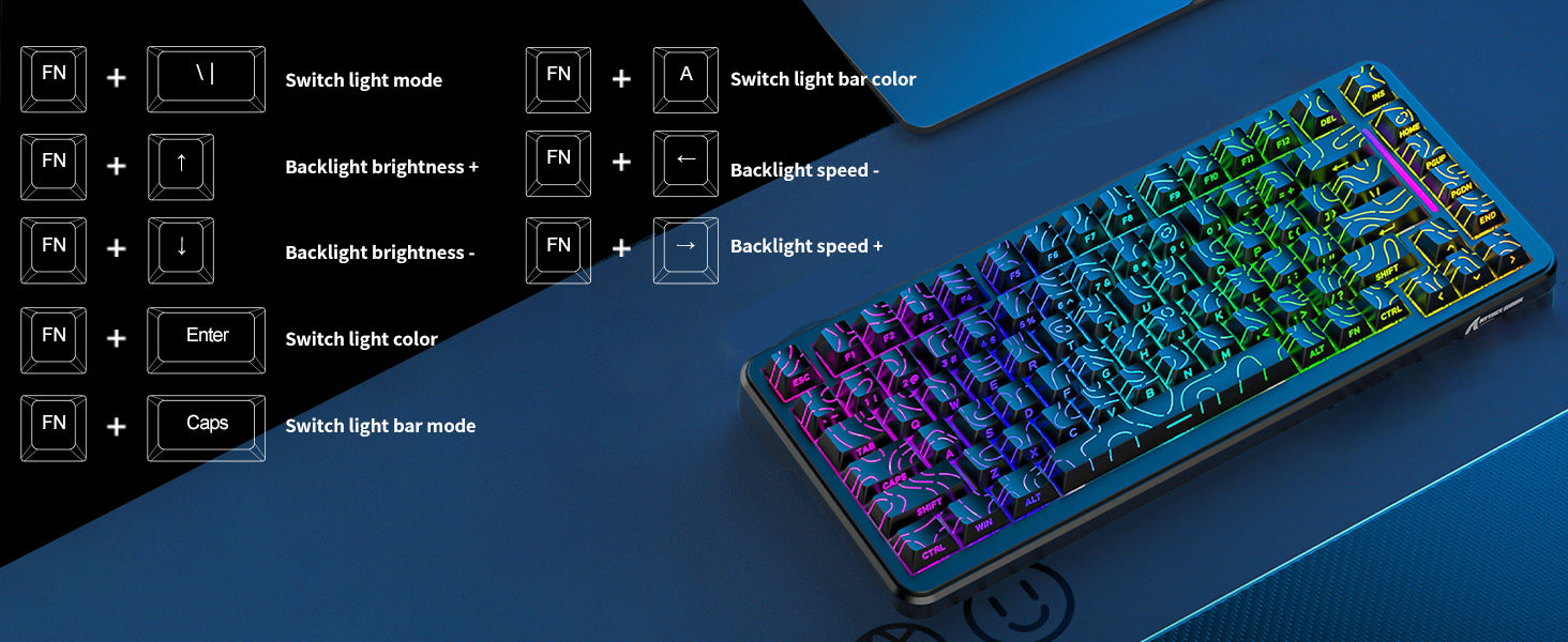 ATTACK SHARK X82PRO HE Magnetisch Toetsenbord Met C01Ultra RGB Opgerolde Kabel