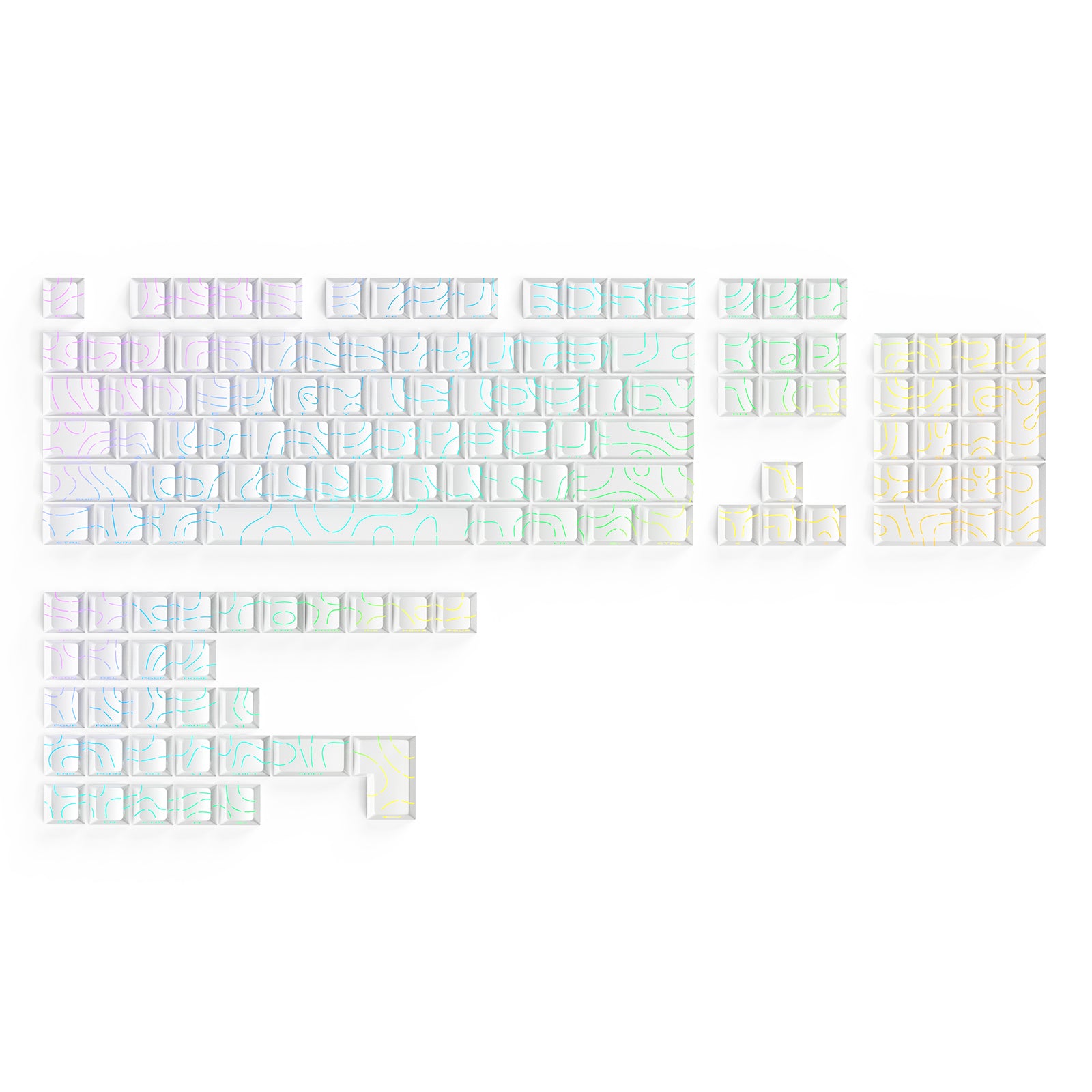 ATTACK SHARK SK06 135 toetsen, doorschijnende keycaps, ANSI/ISO