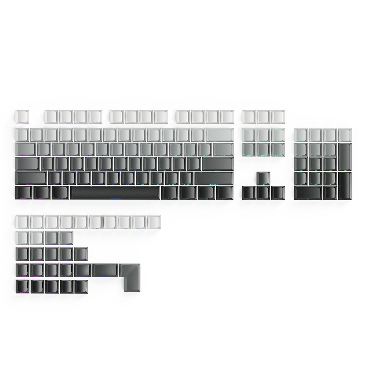 ATTACK SHARK SK06 135 toetsen, doorschijnende keycaps, ANSI/ISO