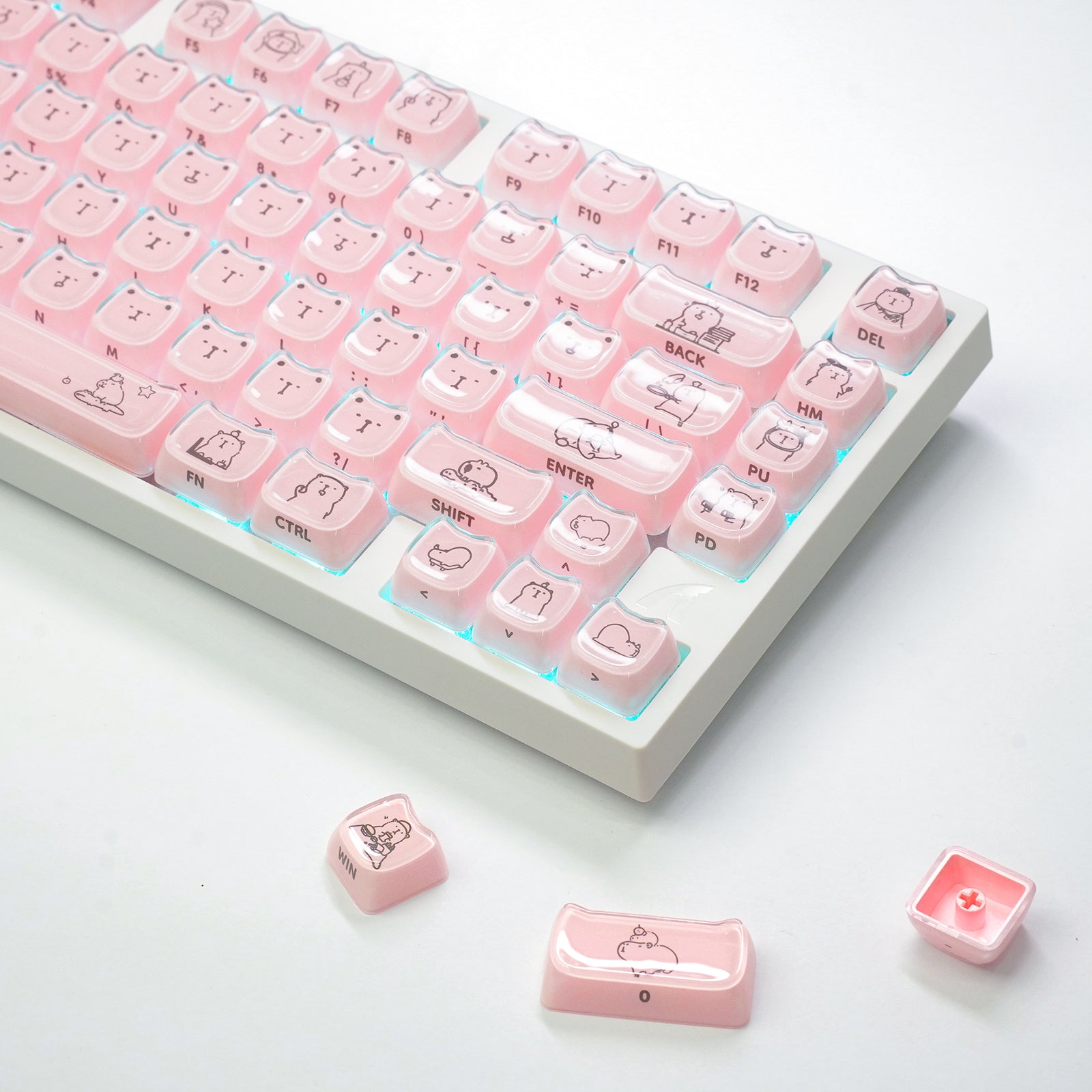 ATTACK SHARK SK05 118/119 toetsen, PBT-keycaps, MOA, ANSI