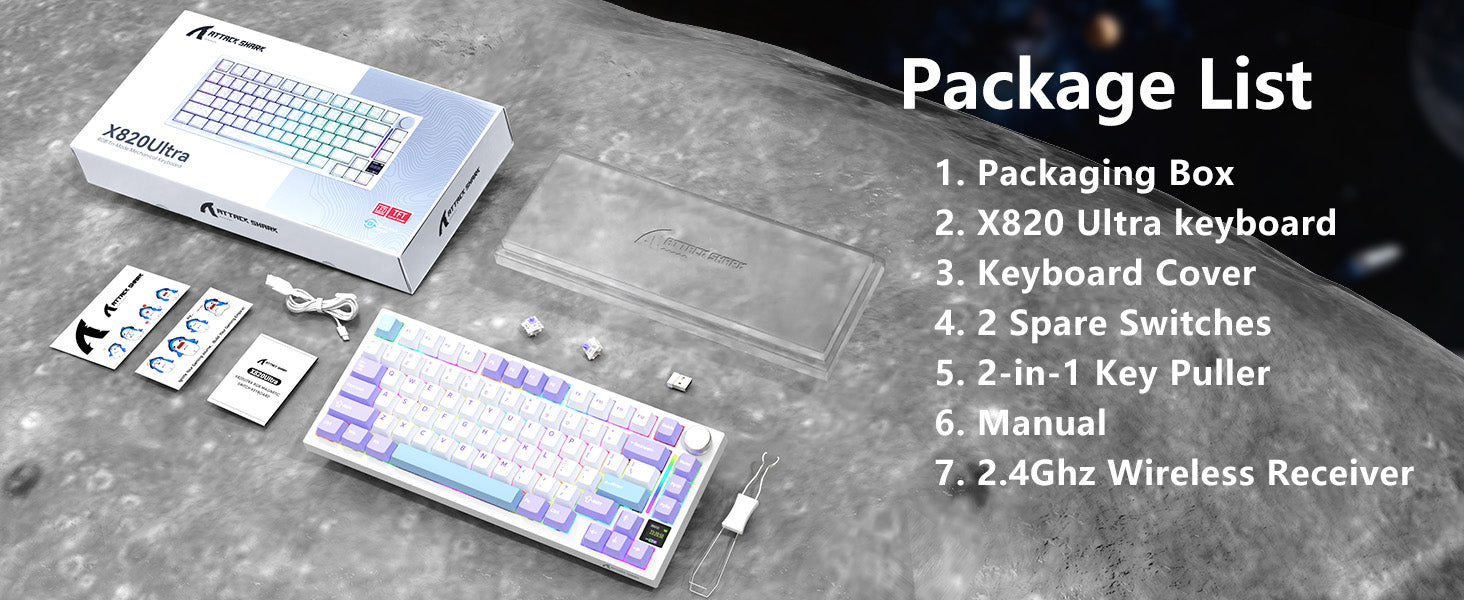 ATTACK SHARK X820Ultra Tri-mode Gasket Mechanical Keyboard
