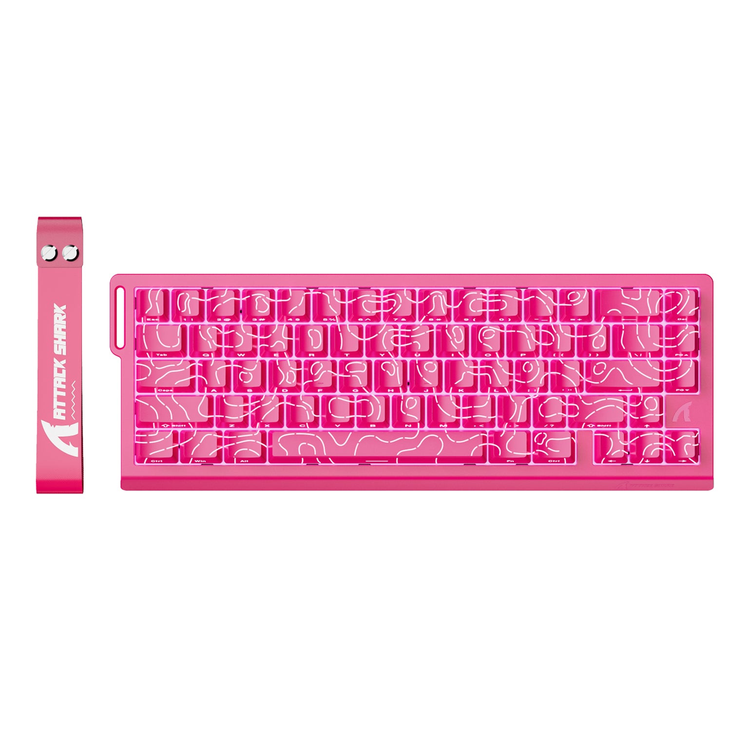Pink Contours (Pattern Shine Through Keycaps) / Default
