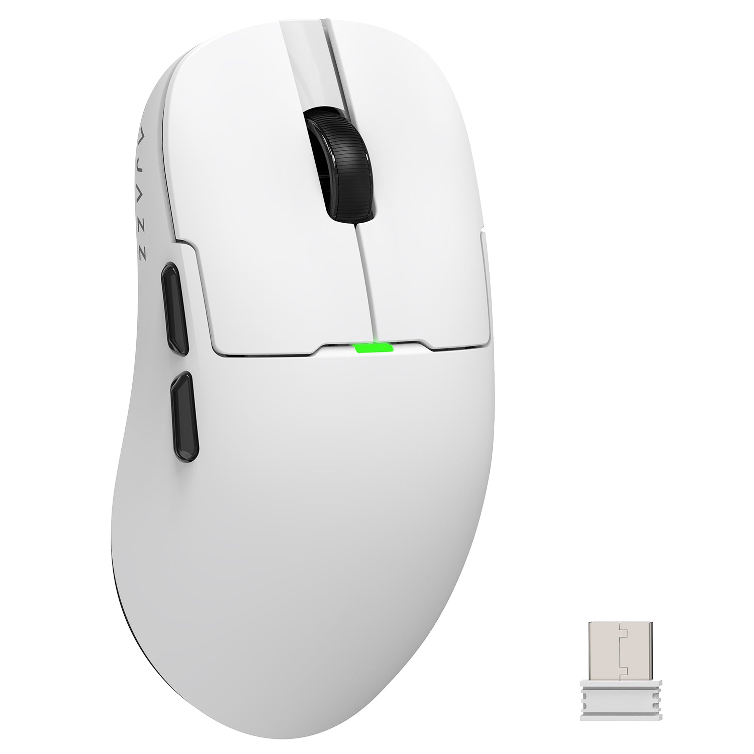 ATTACK SHARK x AJ159P white ultra-lightweight gaming mouse with magnetic charging dock