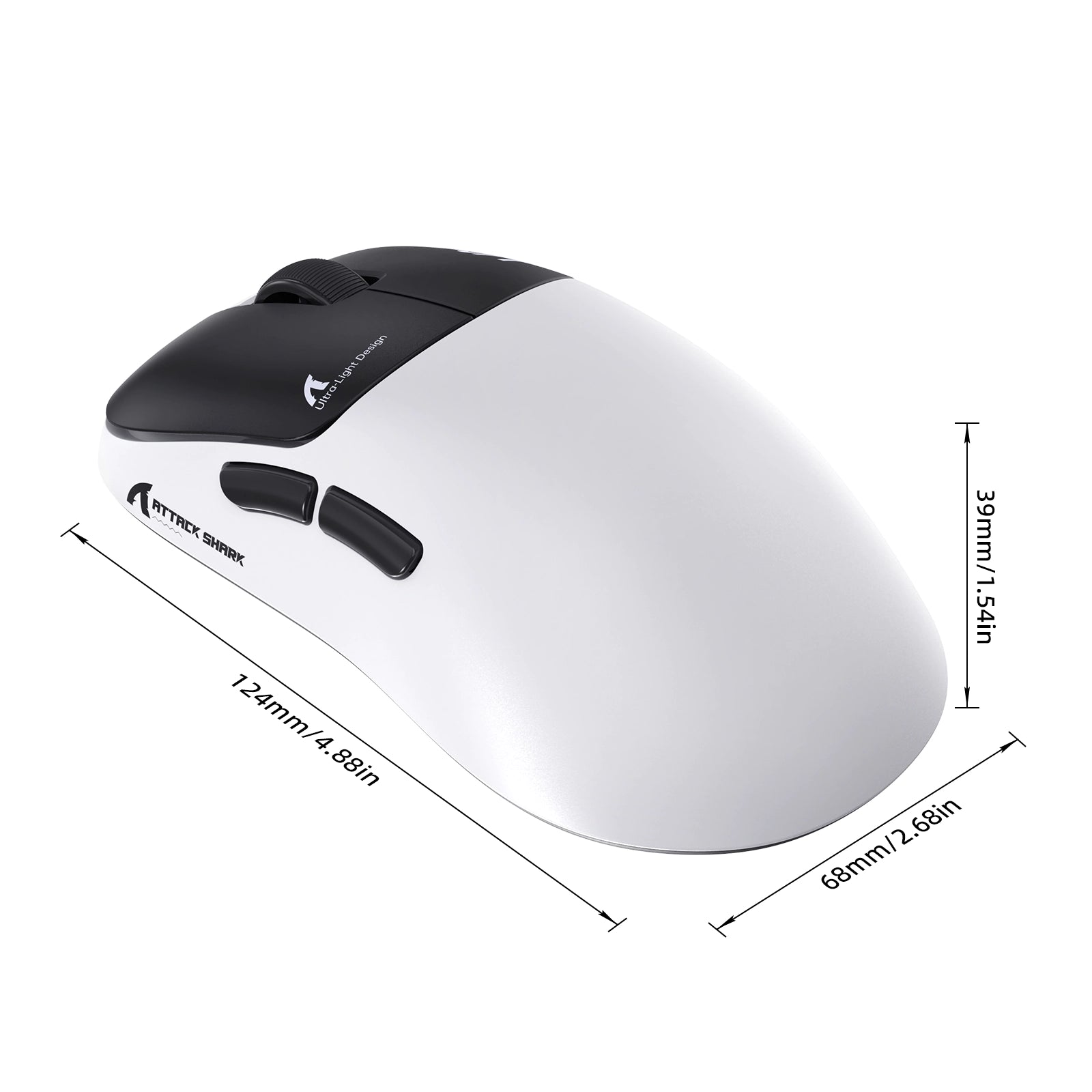 ATTACK SHARK V2 AIR PAW3955MAX ergonomische draadloze gamingmuis
