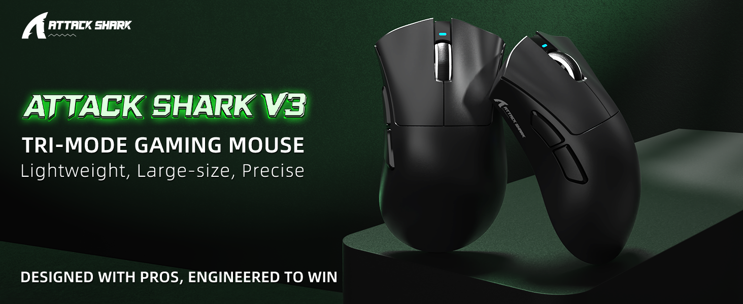 ATTACK SHARK V3 Ultra-Lichte Driemodi Gaming Muis