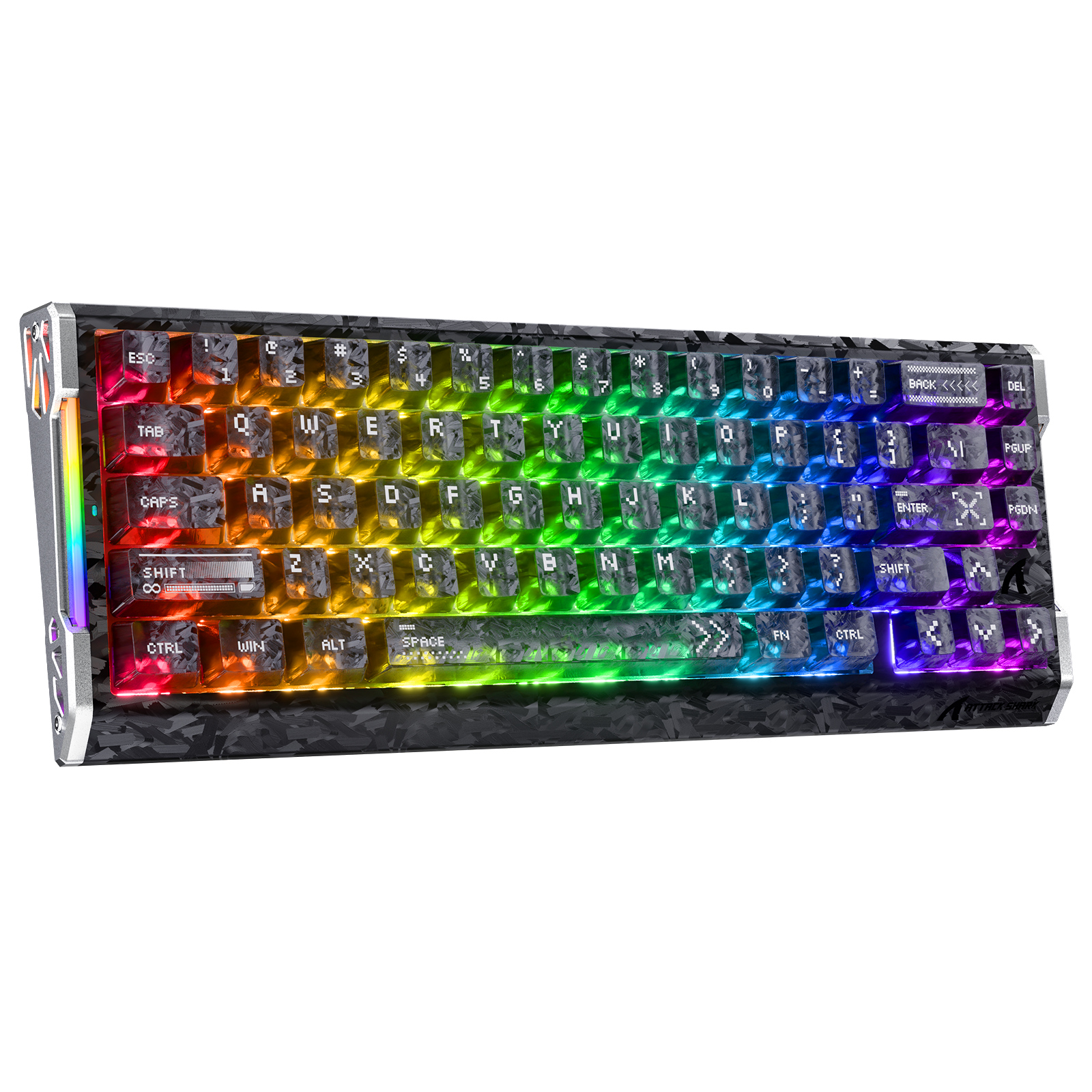 ATTACK SHARK R68 HE Carbon Fiber Rapid Trigger Keyboard Magnetic Switch
