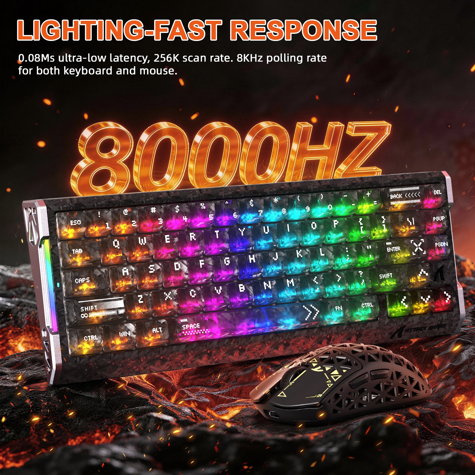 ATTACK SHARK R68 HE & R5 ULTRA Carbon Fiber Gaming Bundel