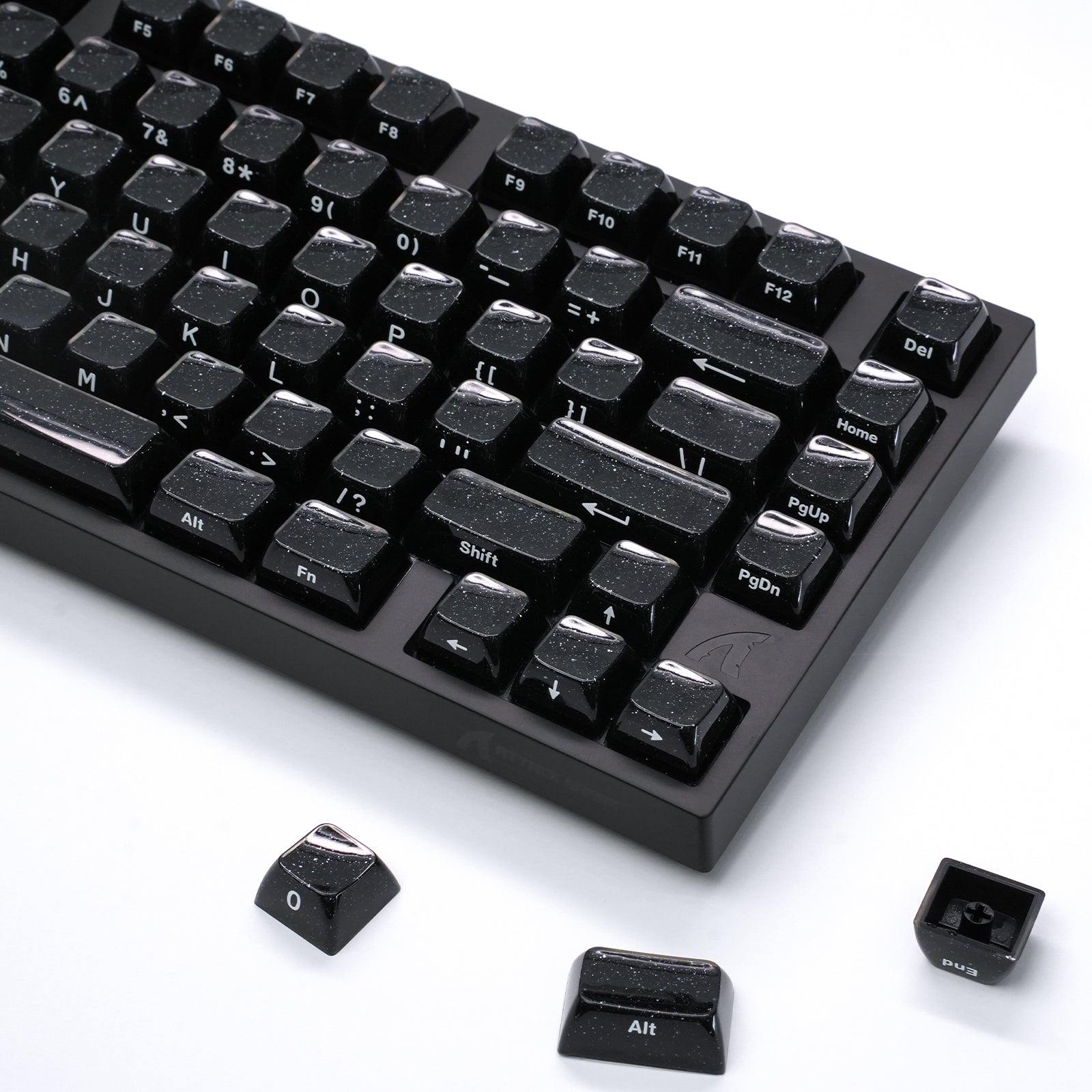ATTACK SHARK SK03 136 toetsen, kristallen keycaps, ASA-profiel, ANSI/ISO