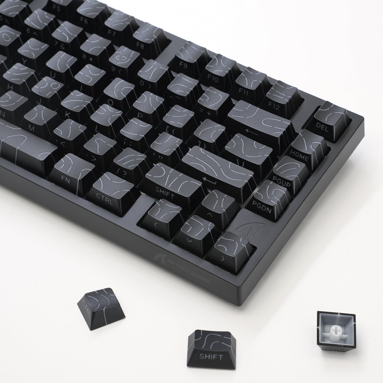 ATTACK SHARK SK06 135 toetsen, doorschijnende keycaps, ANSI/ISO