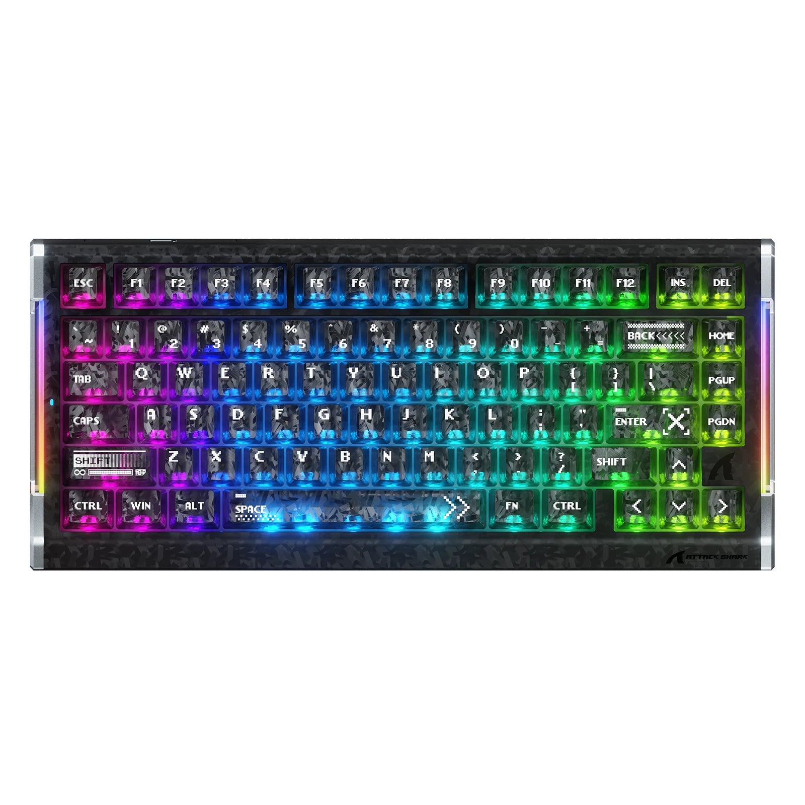 ATTACK SHARK R86 HE-toetsenbord met koolstofvezel, snelle trigger en magnetische schakelaars