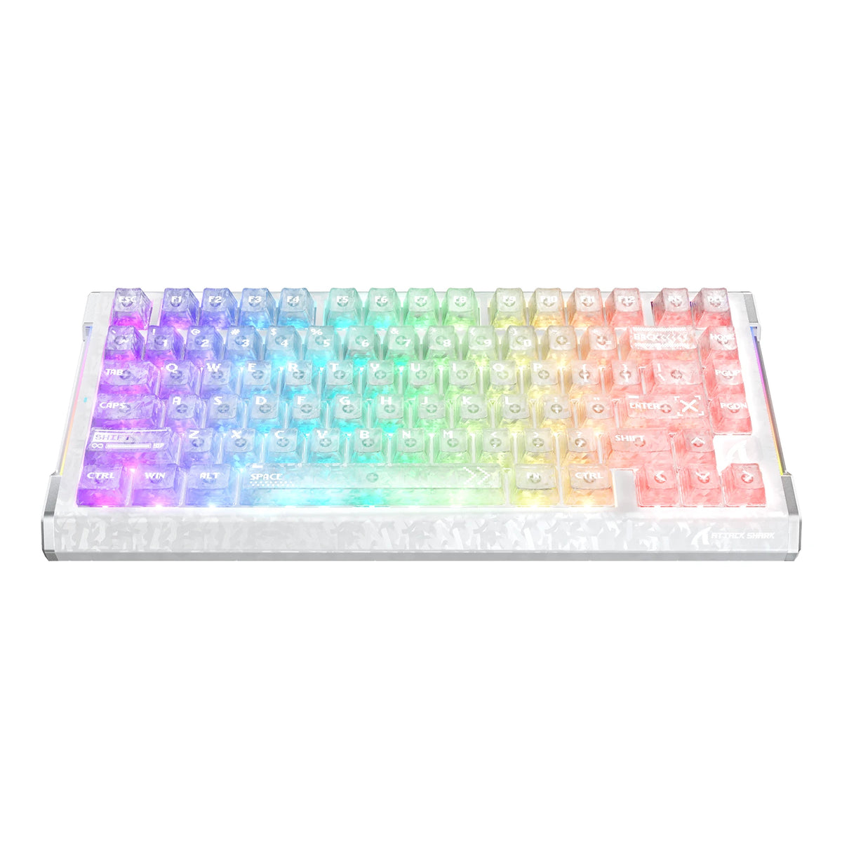 ATTACK SHARK R86 HE Carbon Fiber Bedraad Gamingtoetsenbord met magnetische schakelaars, snelle trigger, C01 ULTRA RGB-spiraalkabel
