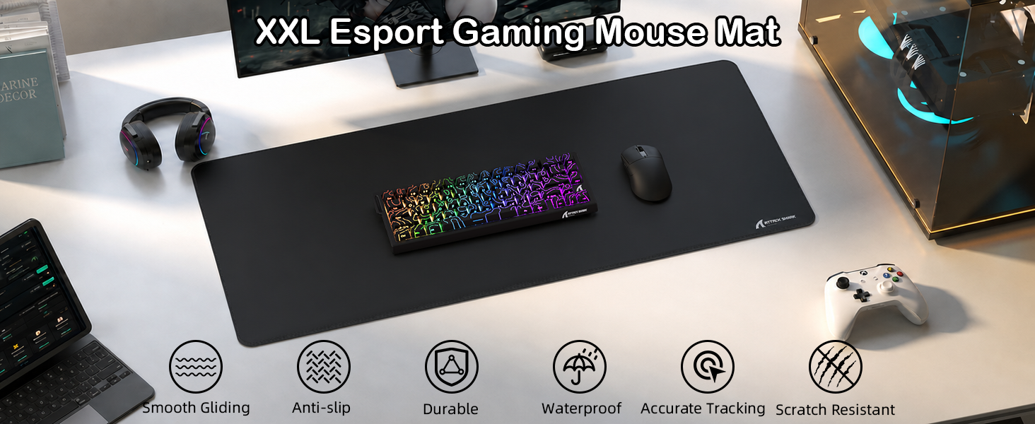 ATTACK SHARK CM02PRO eSport Gaming Muismat (900x400x4 MM)
