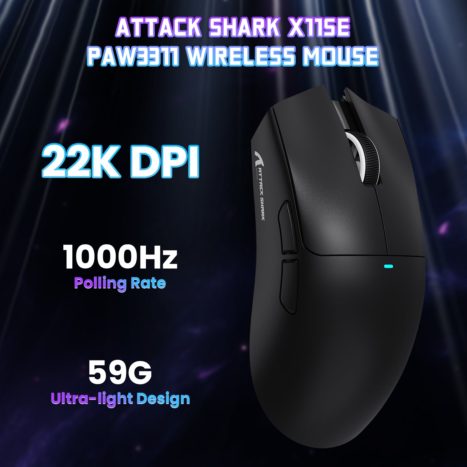 ATTACK SHARK X11SE Draadloze Gaming Muis