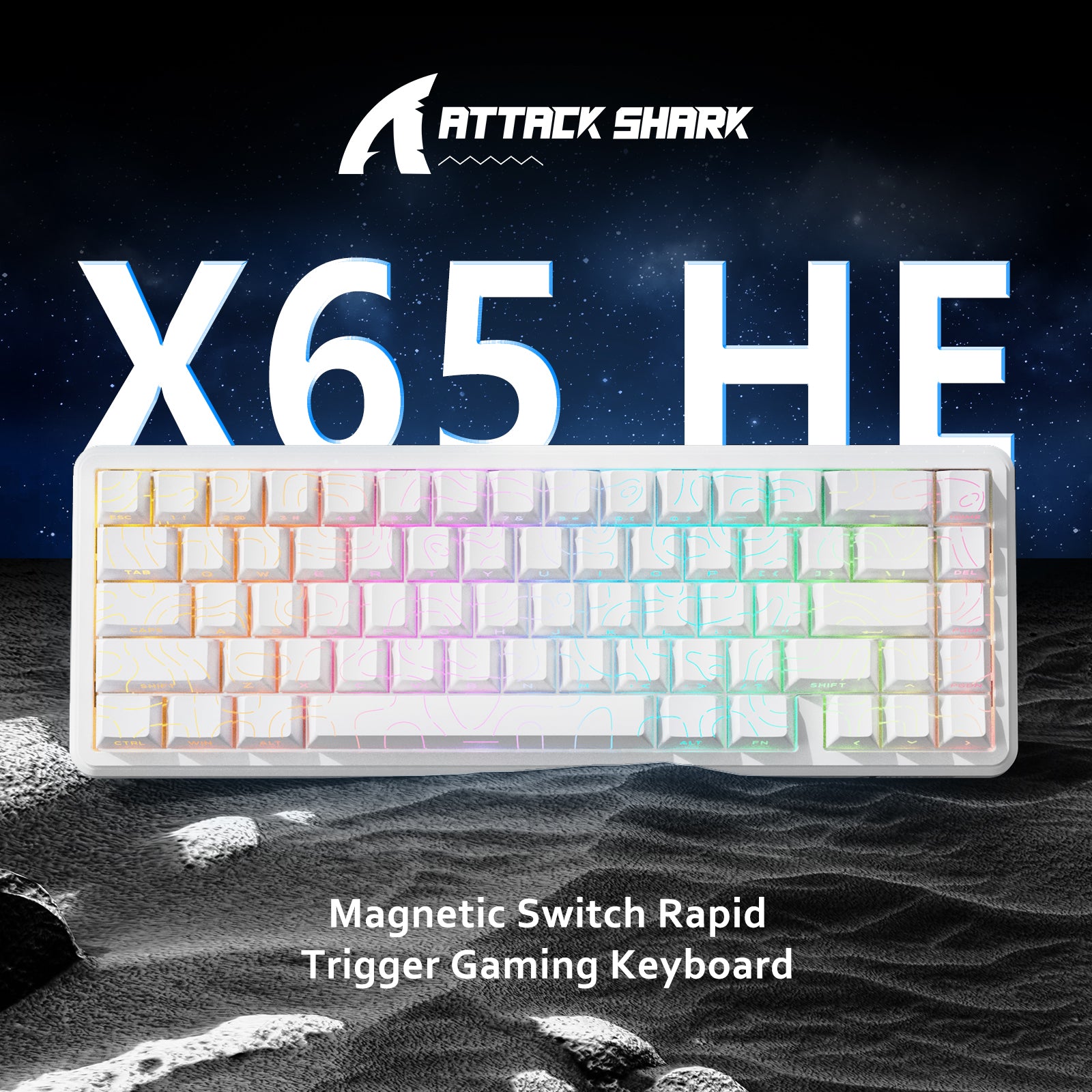 ATTACK SHARK X65 HE Magnetic Switch Rapid Trigger Keyboard