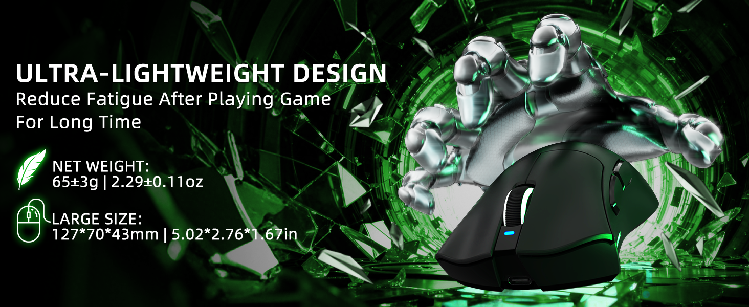 ATTACK SHARK V3 Ultra-Lichte Driemodi Gaming Muis