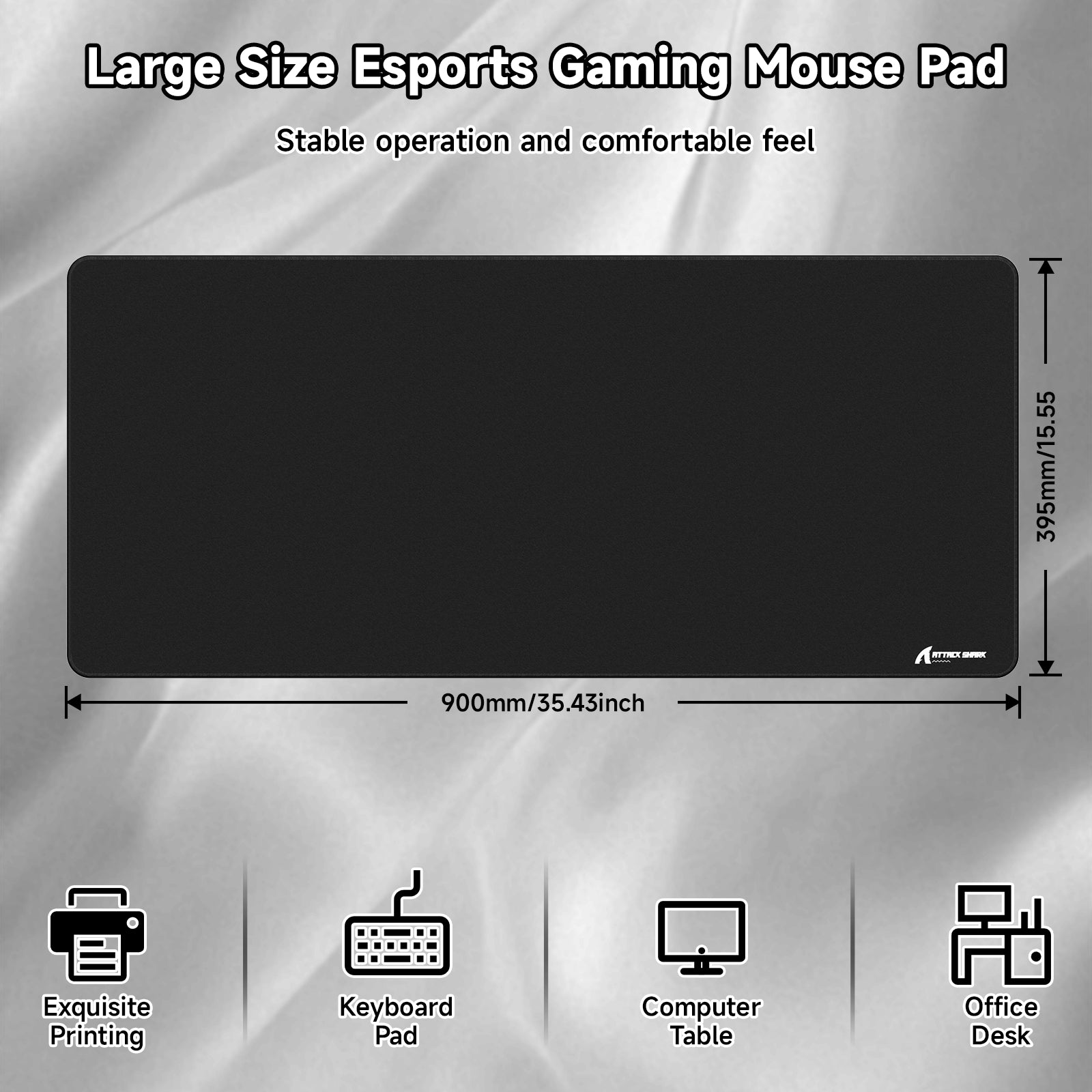 ATTACK SHARK CM02PRO eSport Gaming Muismat (900x400x4 MM)