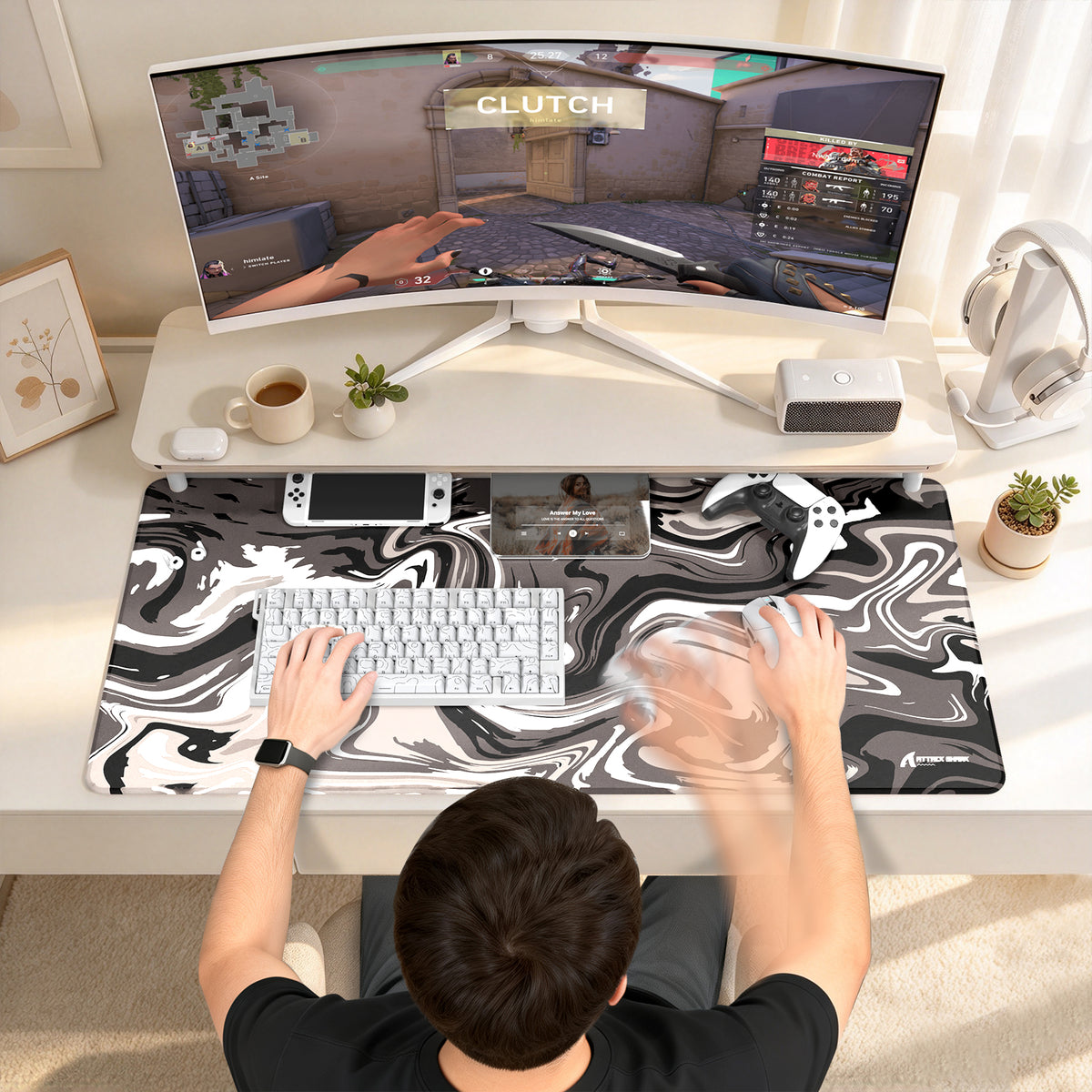 ATTACK SHARK CM02PRO eSport Gaming Muismat (900x400x4 MM)