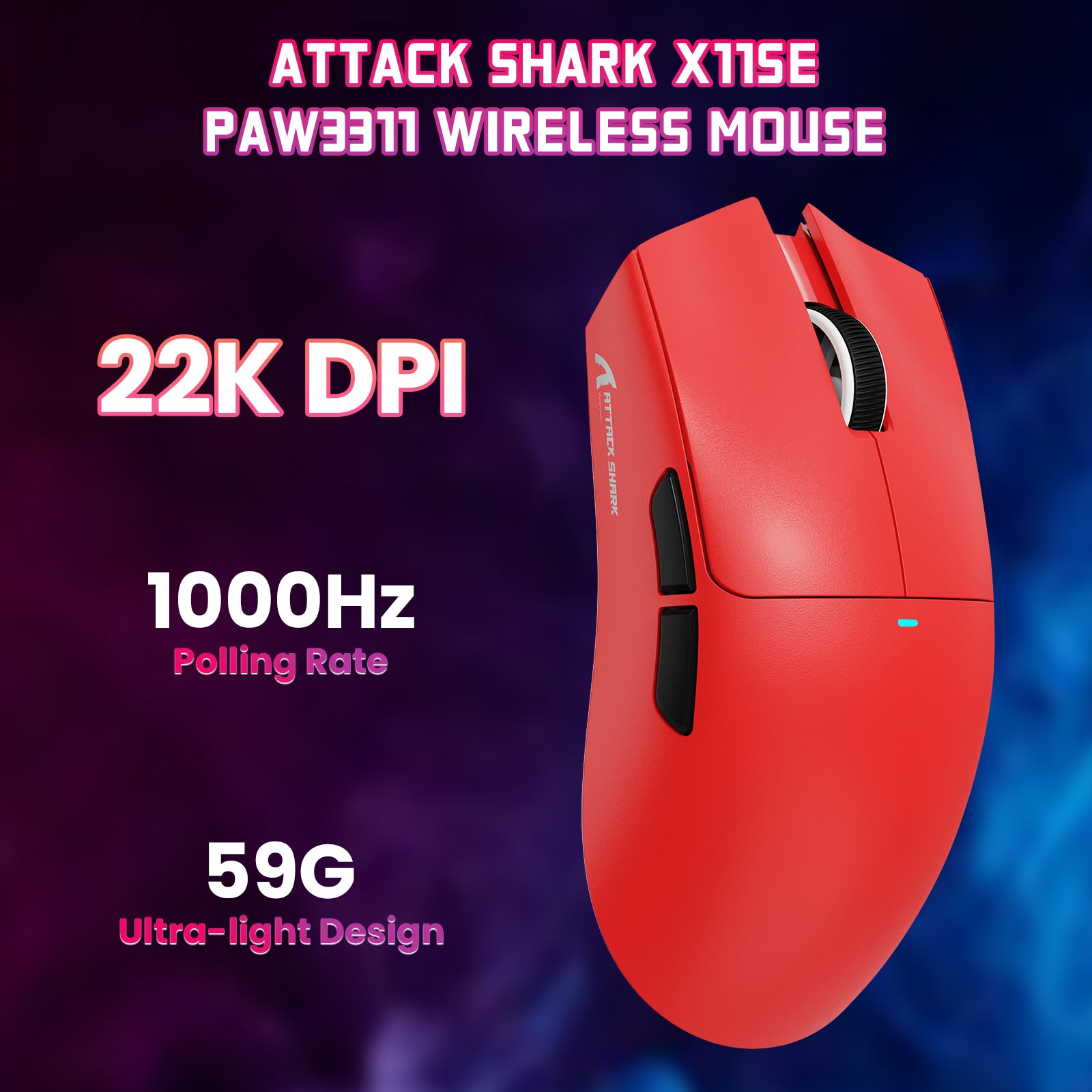 ATTACK SHARK X11SE Draadloze Gaming Muis