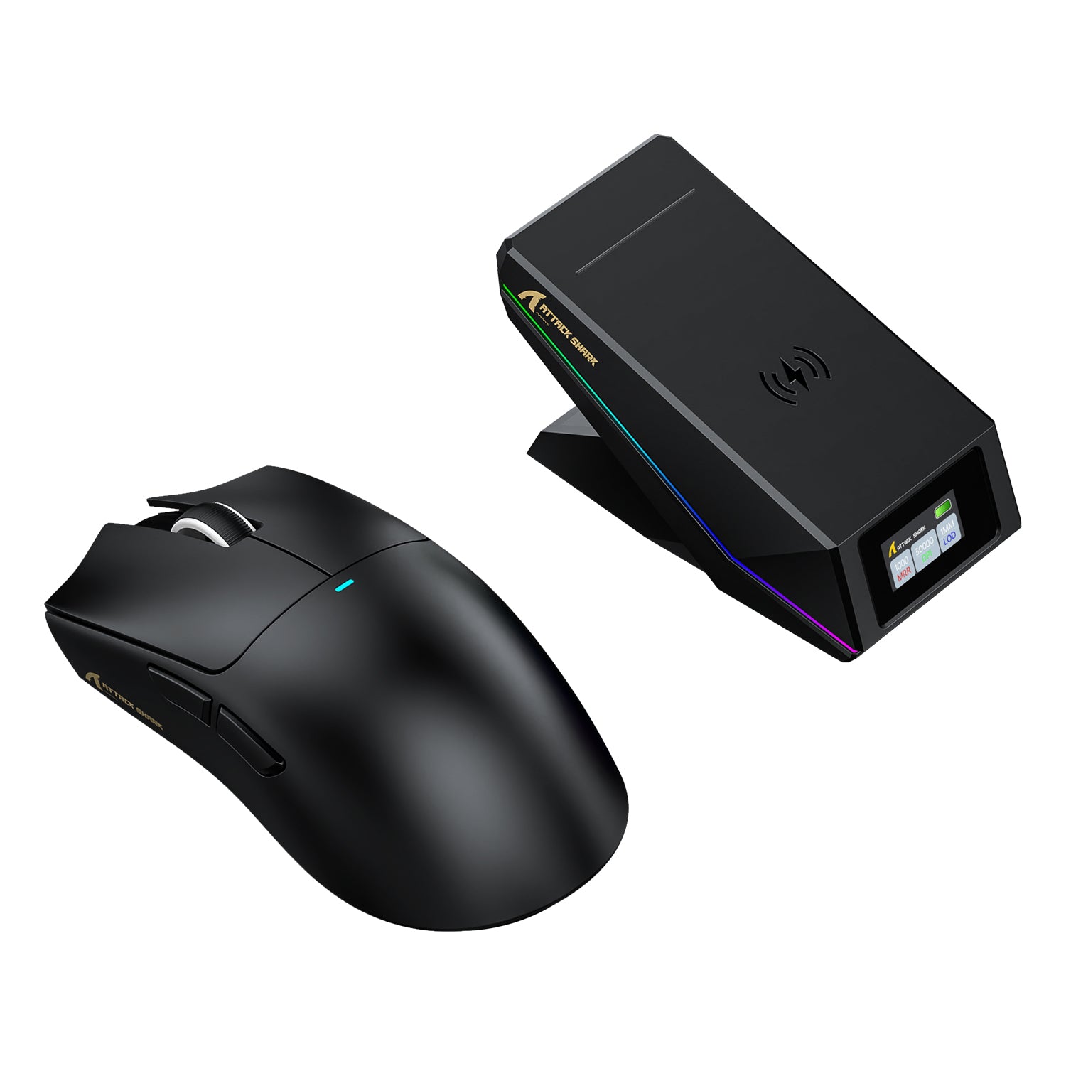 ATTACK SHARK X11 PRO V2 Draadloze Gaming Muis met TFT Display Oplaadstation met C06 Opgerolde Kabel