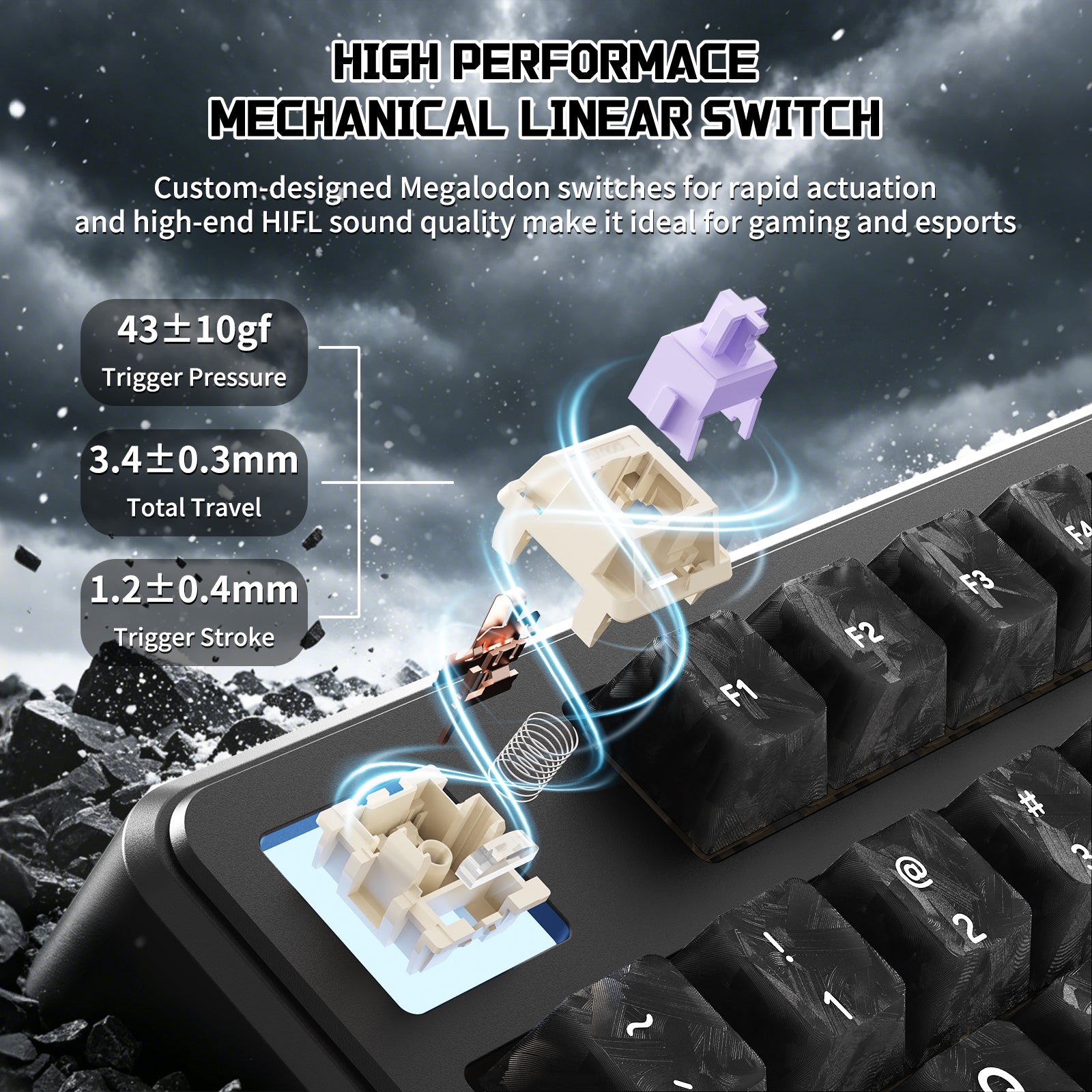 ATTACK SHARK X87 ULTRA Draadloos Mechanisch Toetsenbord Met 8K Draadloze Ontvanger