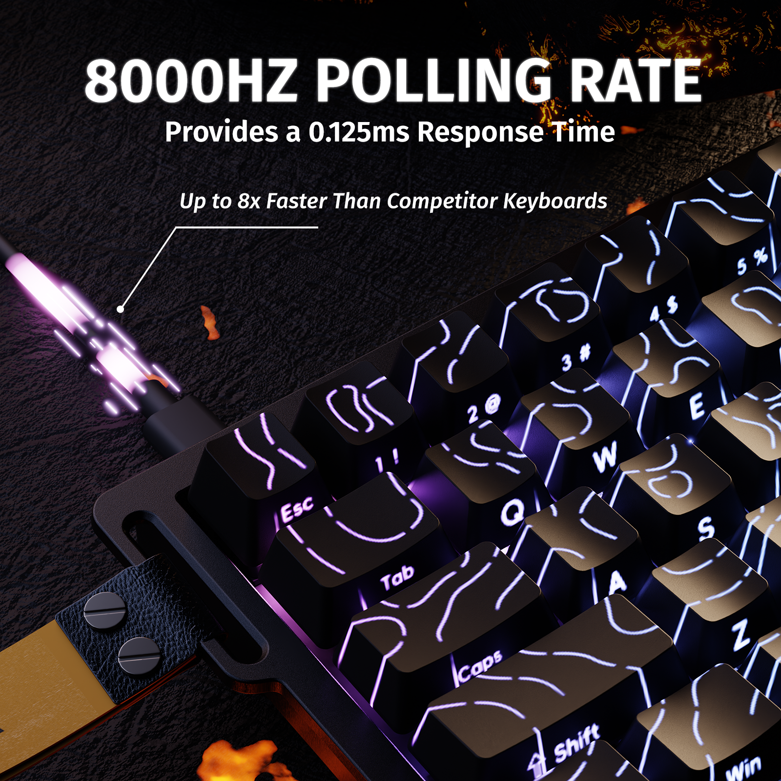 ATTACK SHARK X68 HE keyboard, 8000Hz Polling Rate, 0.125ms Response