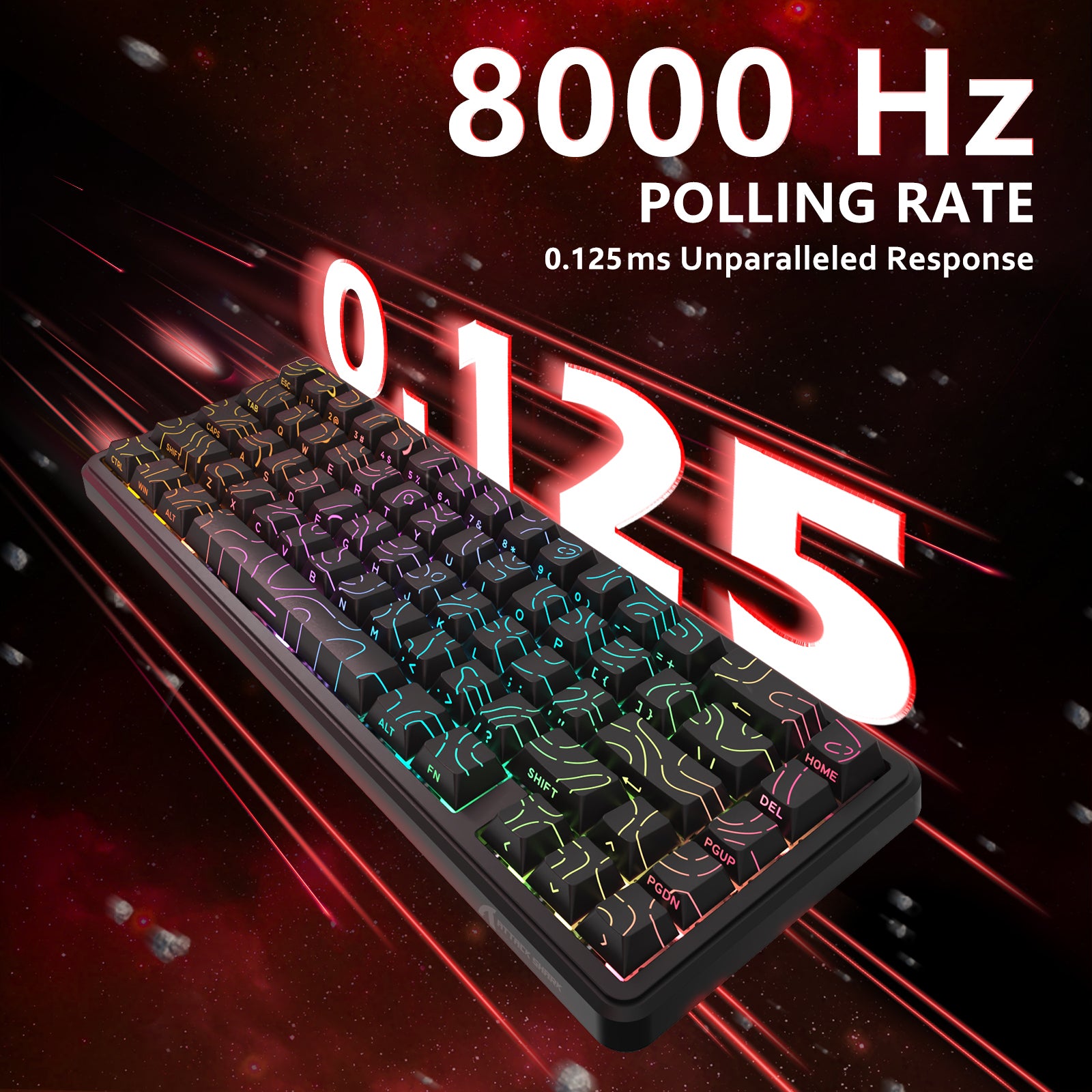 ATTACK SHARK X65 HE Magnetic Switch Rapid Trigger Keyboard