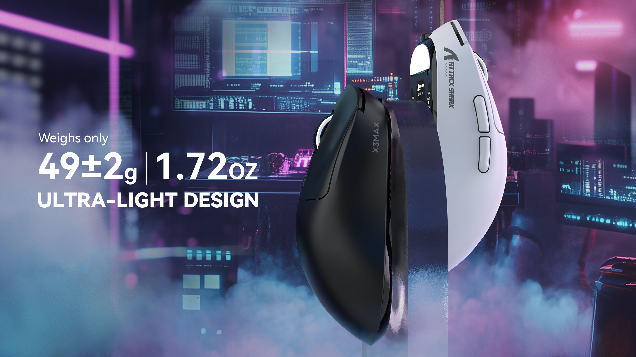 ATTACK SHARK X3MAX PAW3950 Draadloze Gaming Muis
