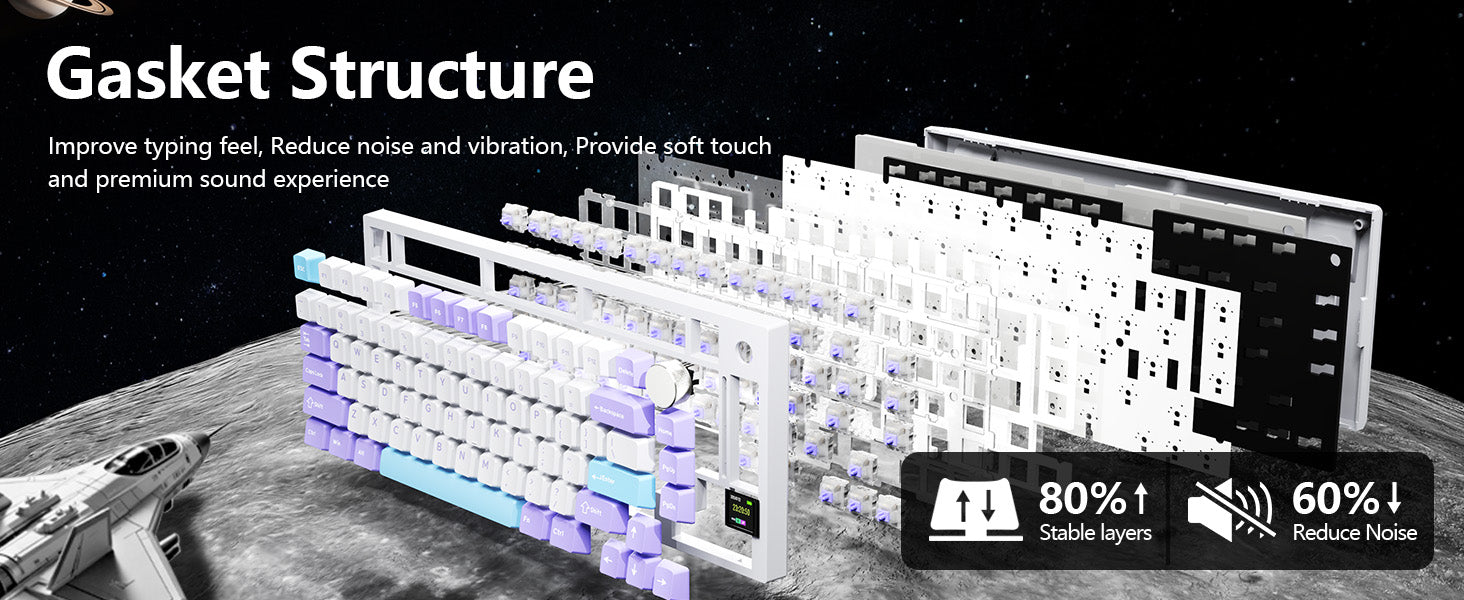 ATTACK SHARK X820Ultra Tri-mode Gasket Mechanical Keyboard